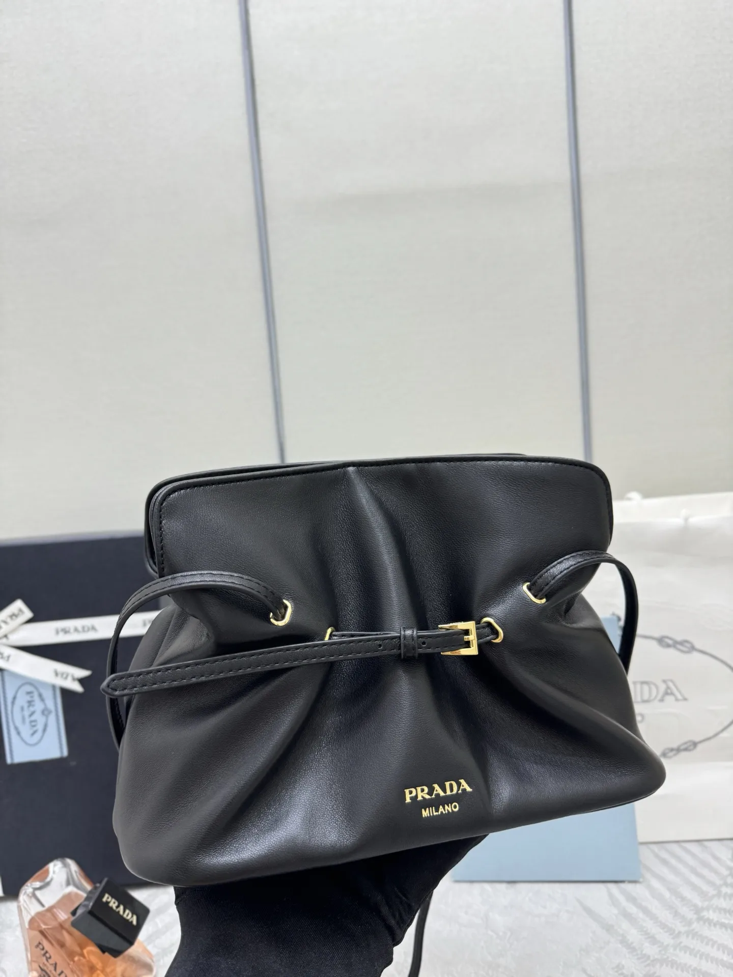 Prada Lambskin Cloud Shoulder Bag D88016458 — view 7