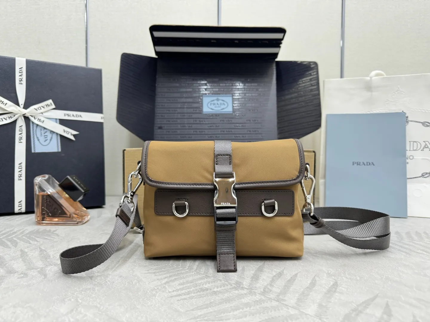Re-Nylon Color-Block Crossbody Phone Bag D63016459
