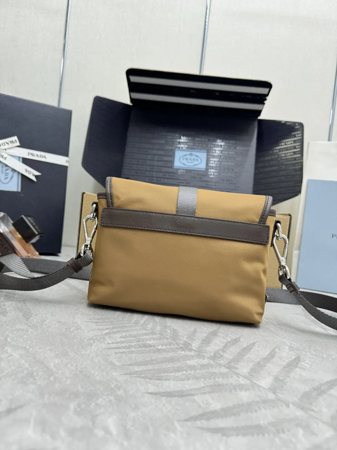 Re-Nylon Color-Block Crossbody Phone Bag D63016459 — view 2