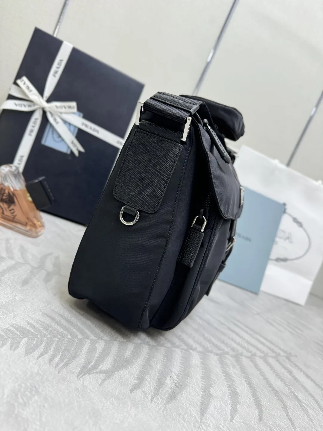 Re-Nylon Crossbody Bag with Mini Pouch D73016461 — view 3