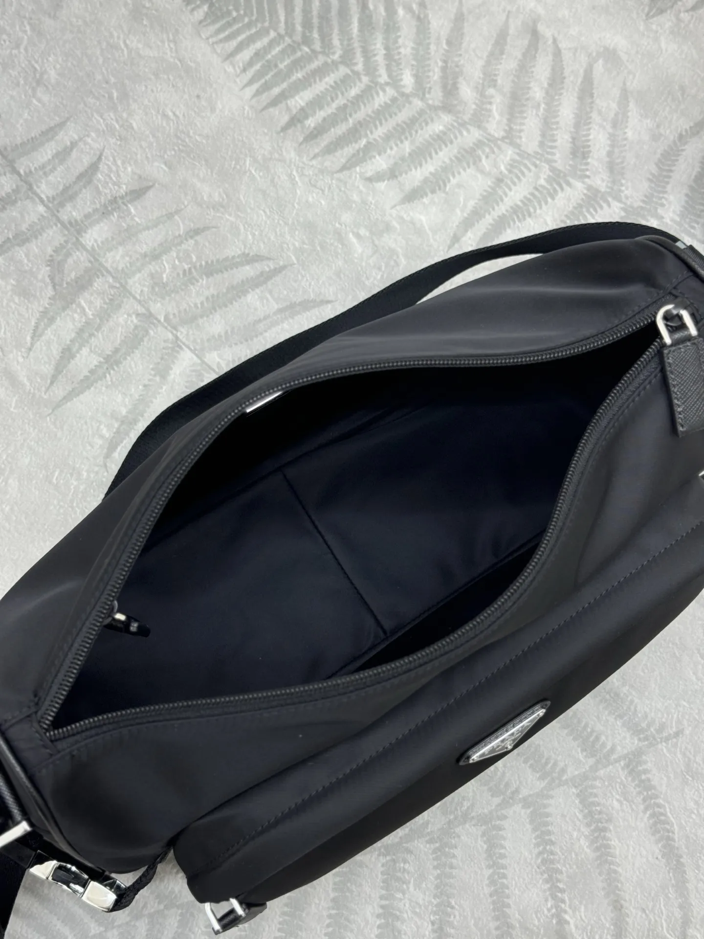 Re-Nylon and Saffiano Leather Messenger Bag D69016516 — view 8