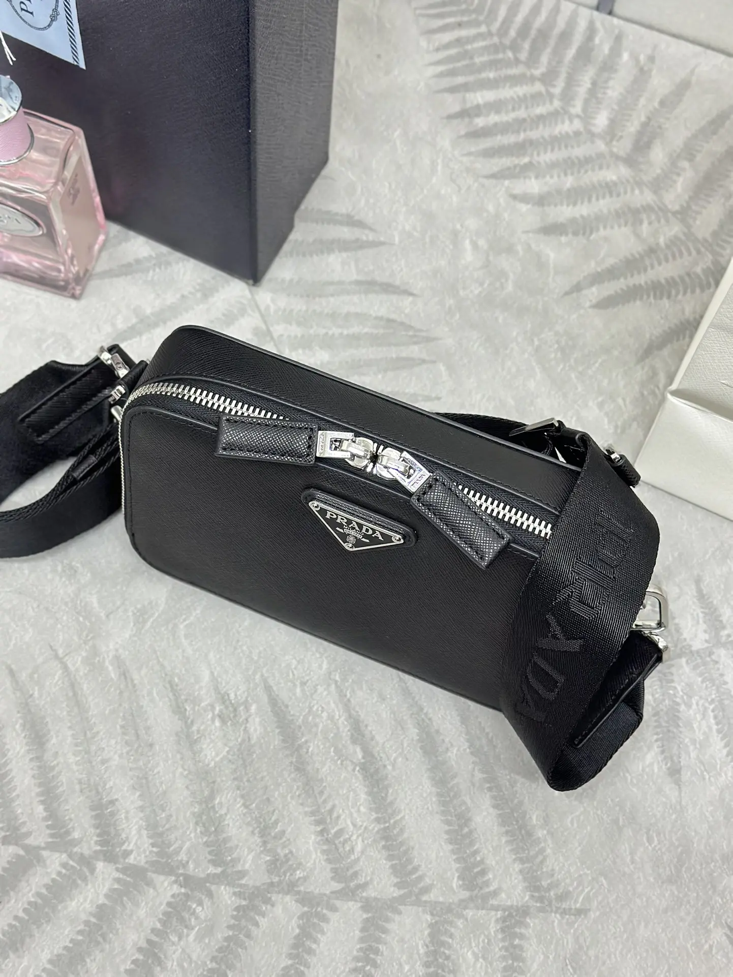 Prada Saffiano Leather Crossbody Bag 2VH173 D73016462 — view 2