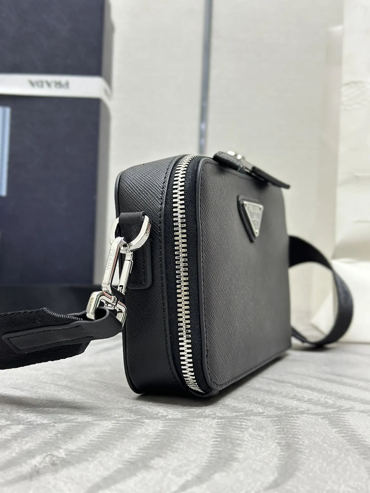Prada Saffiano Leather Crossbody Bag 2VH173 D73016462 — view 3