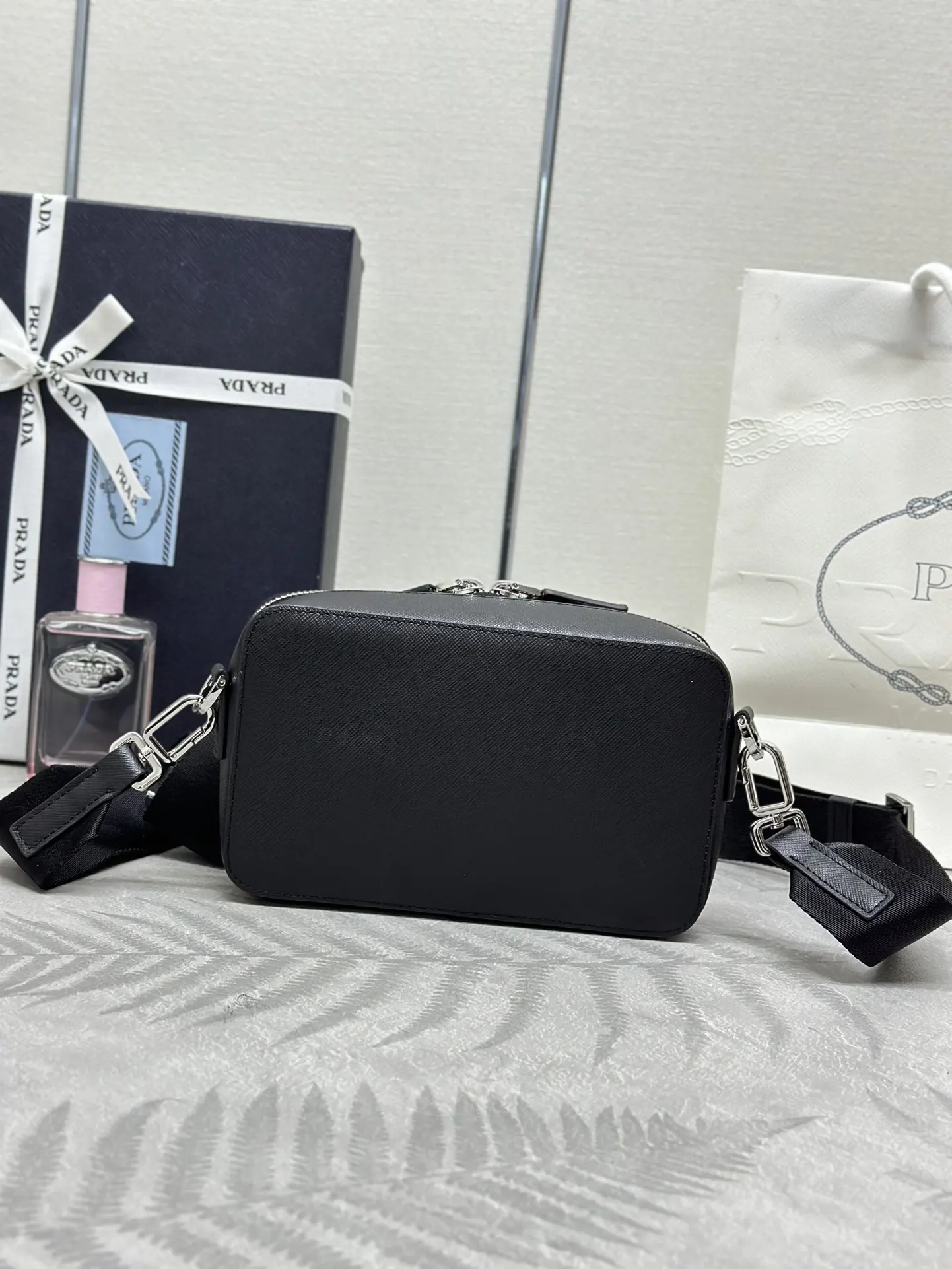 Prada Saffiano Leather Crossbody Bag 2VH173 D73016462 — view 5
