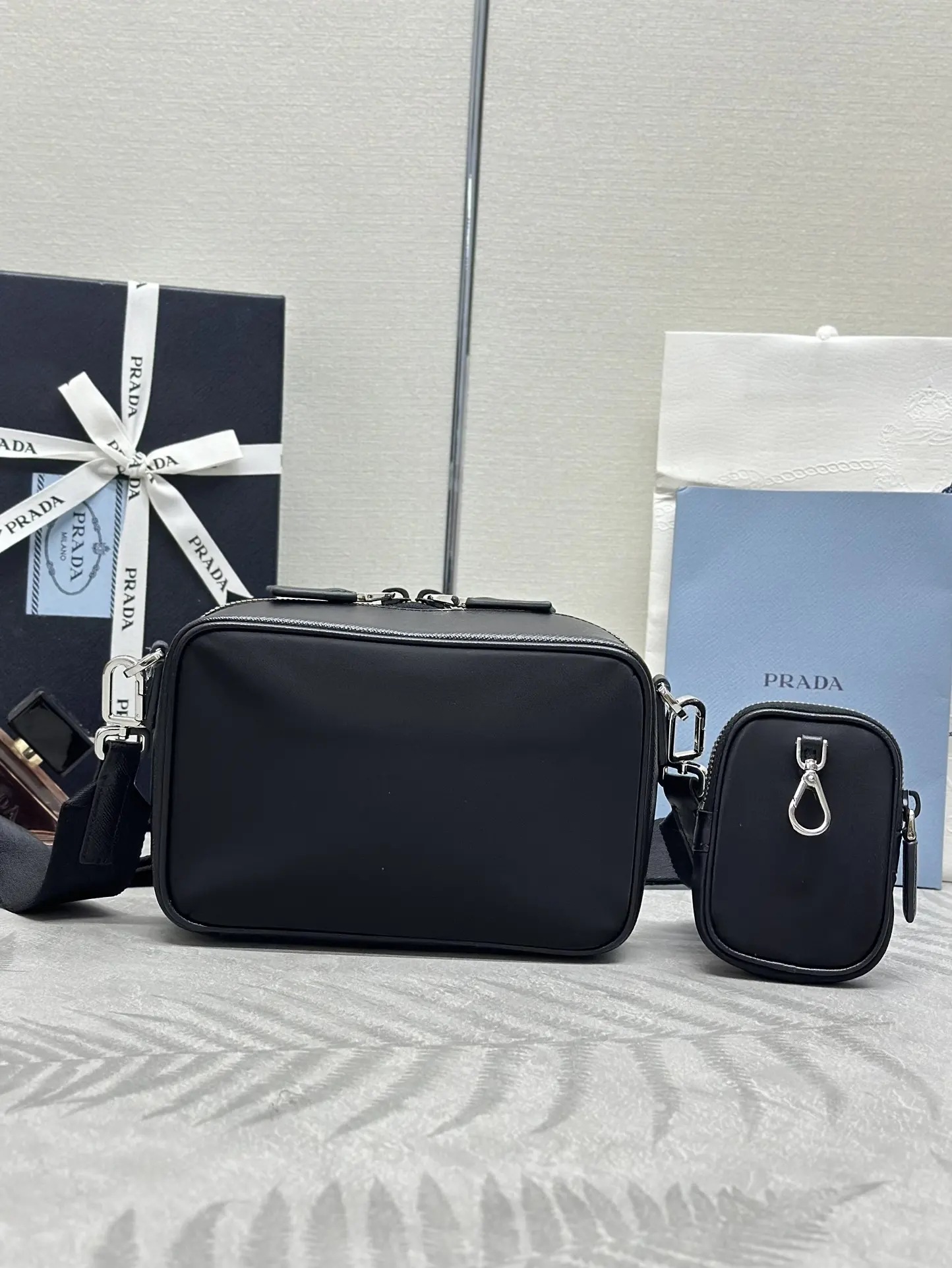 Nylon Crossbody Bag with Detachable Pouch D70016465 — view 2