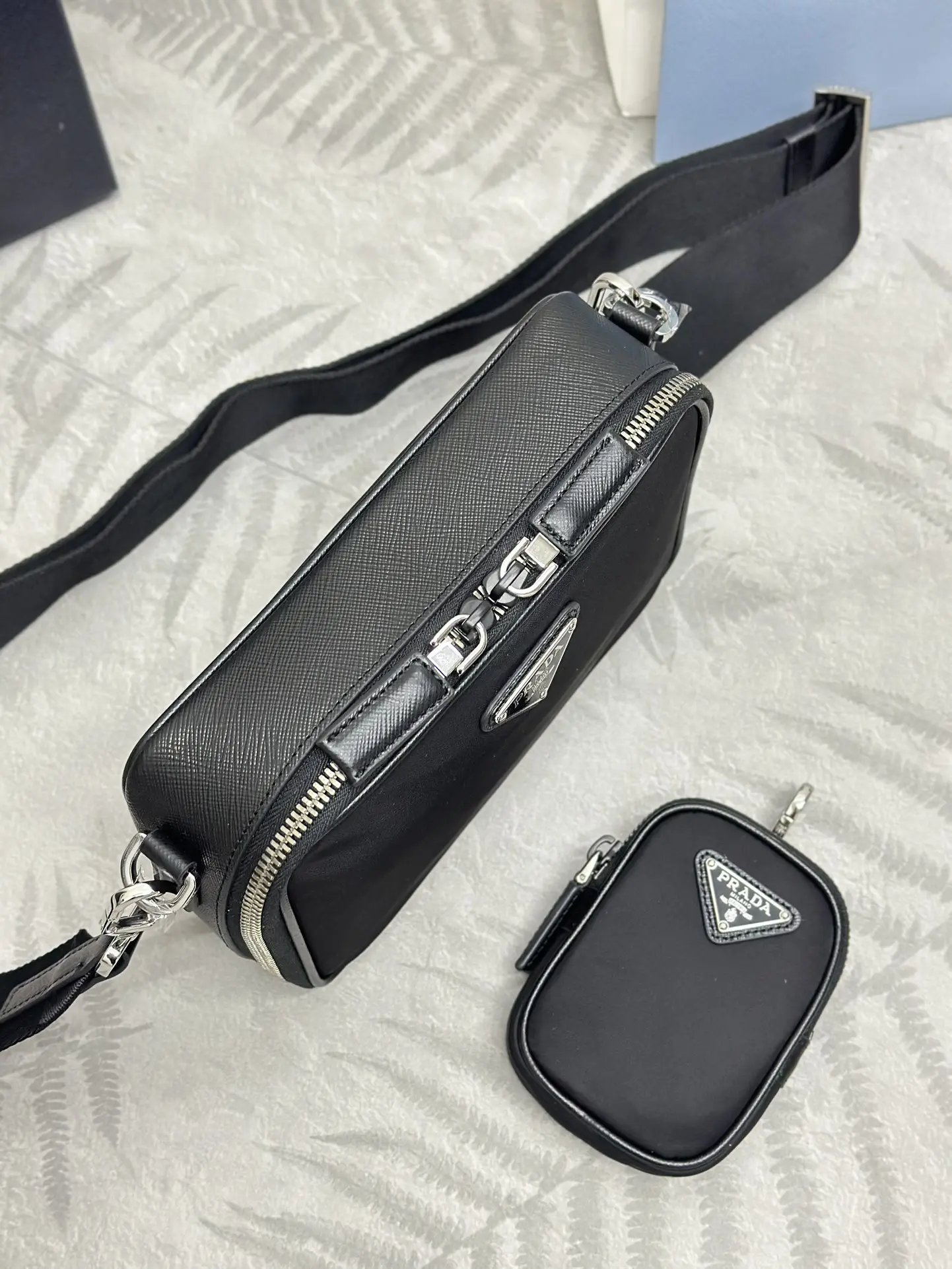 Nylon Crossbody Bag with Detachable Pouch D70016465 — view 4