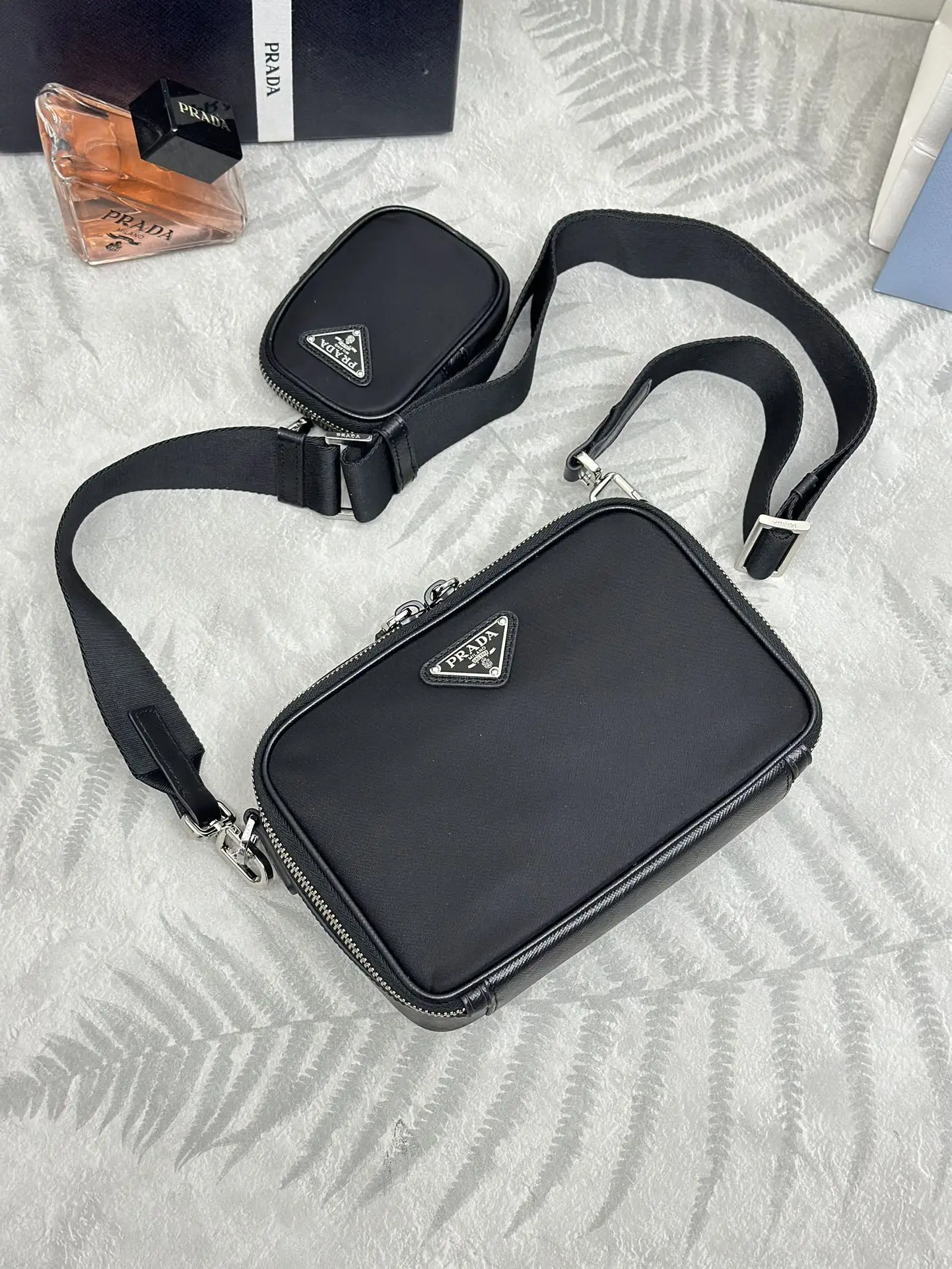Nylon Crossbody Bag with Detachable Pouch D70016465 — view 5