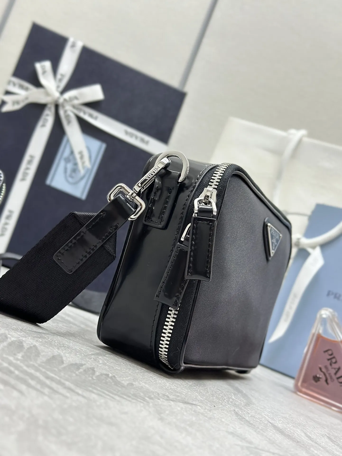 Prada Re-Nylon and Leather Camera Bag D76016466 — view 7