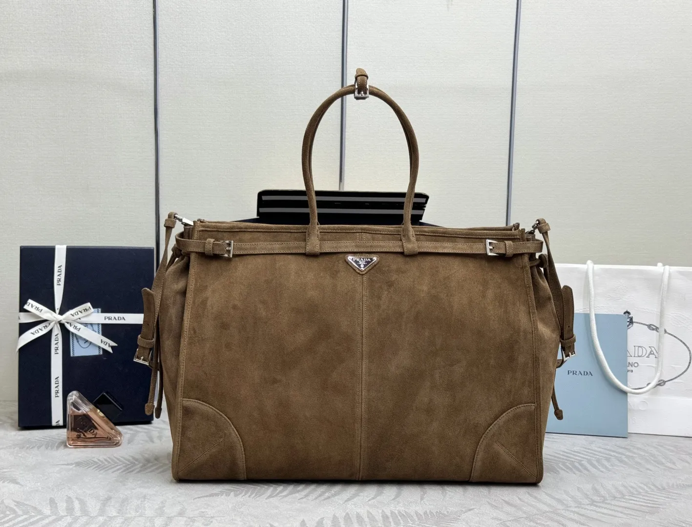 Suede Top-Handle & Crossbody Bag D118016472