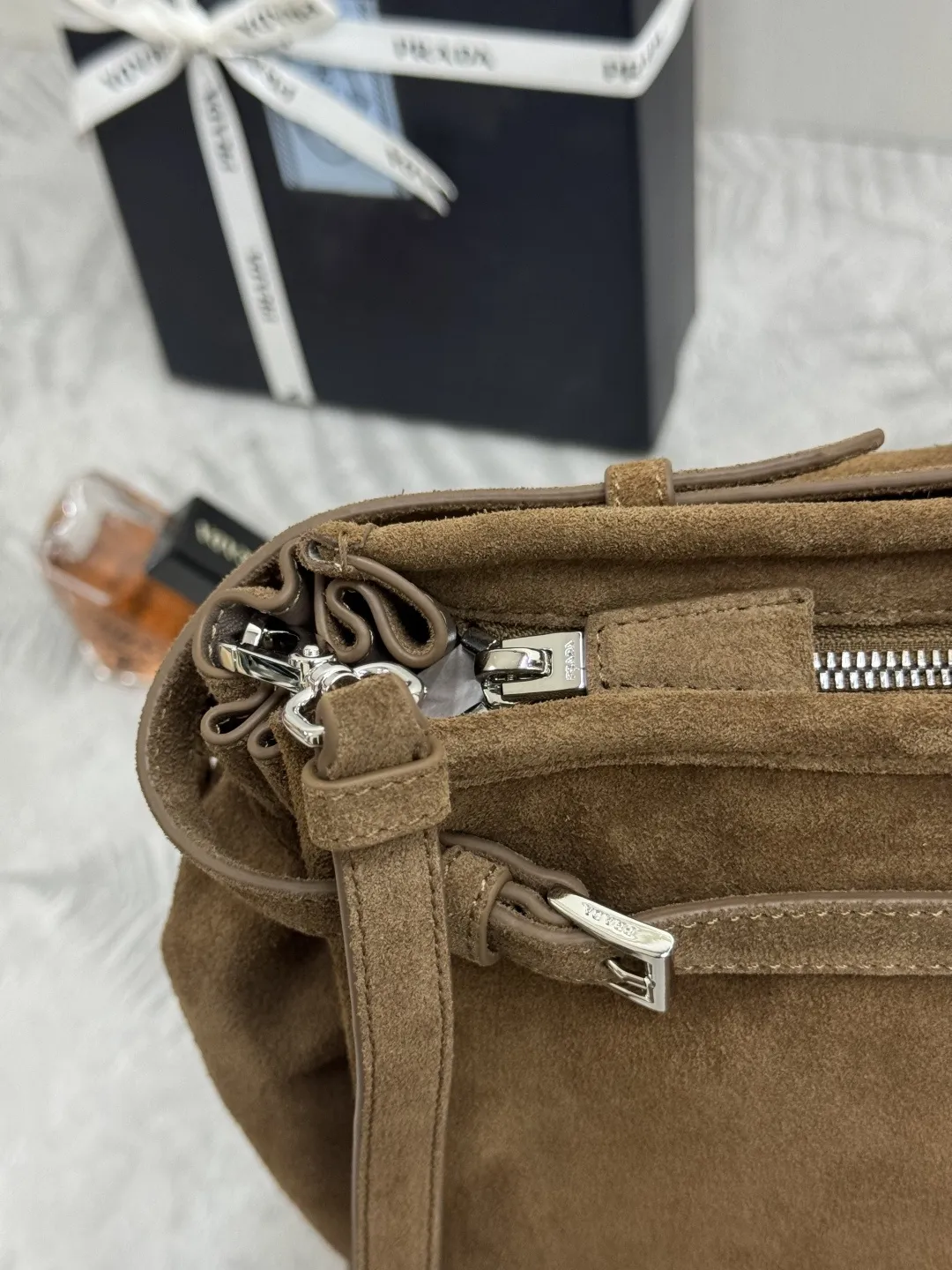 Suede Top-Handle & Crossbody Bag D118016472 — view 6