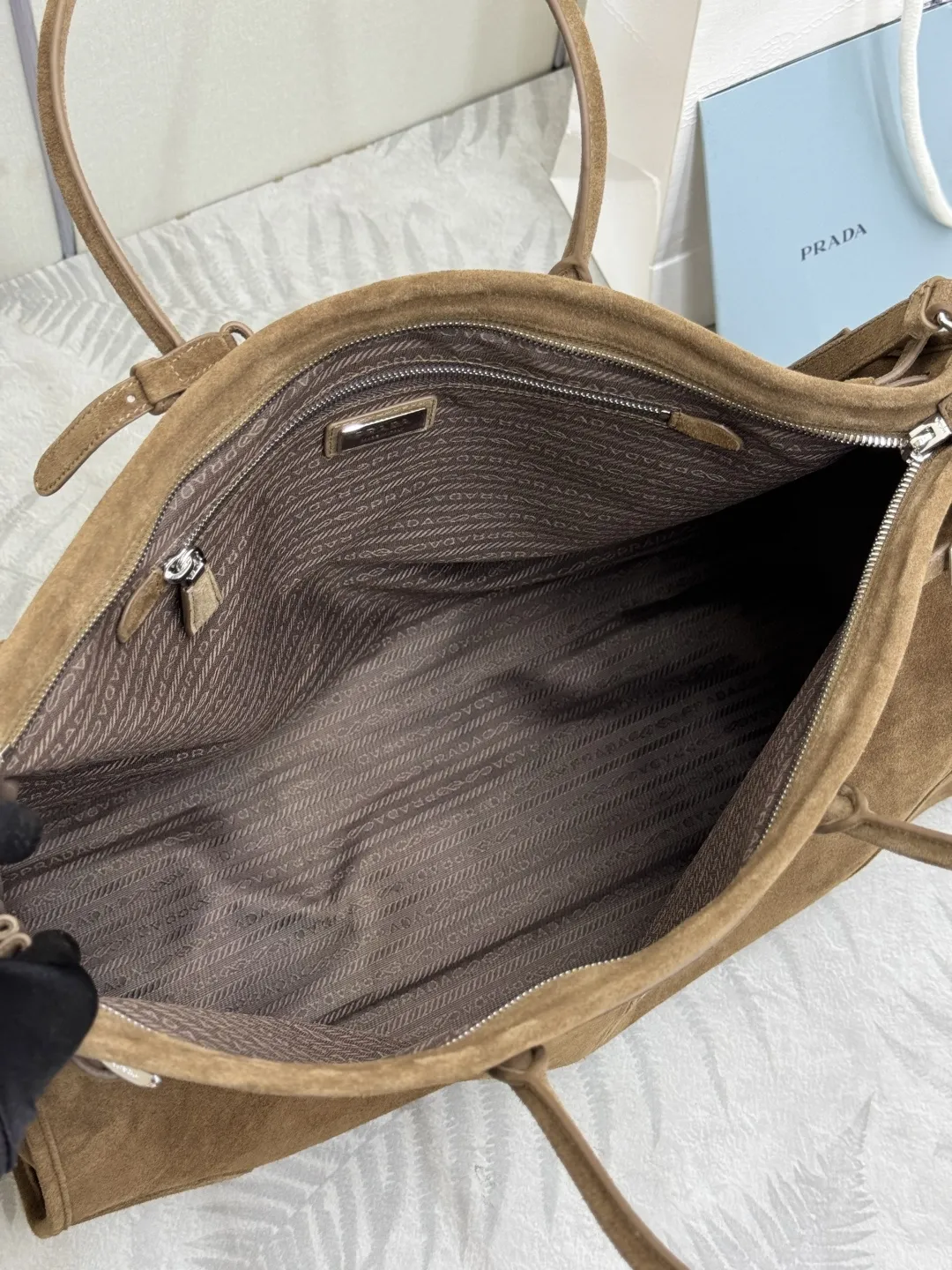 Suede Top-Handle & Crossbody Bag D118016472 — view 8