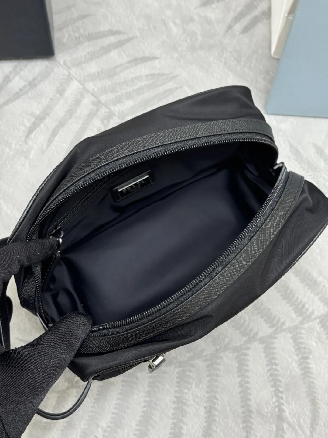 Re-Nylon Travel Pouch with Saffiano Handle D60016477 — view 8