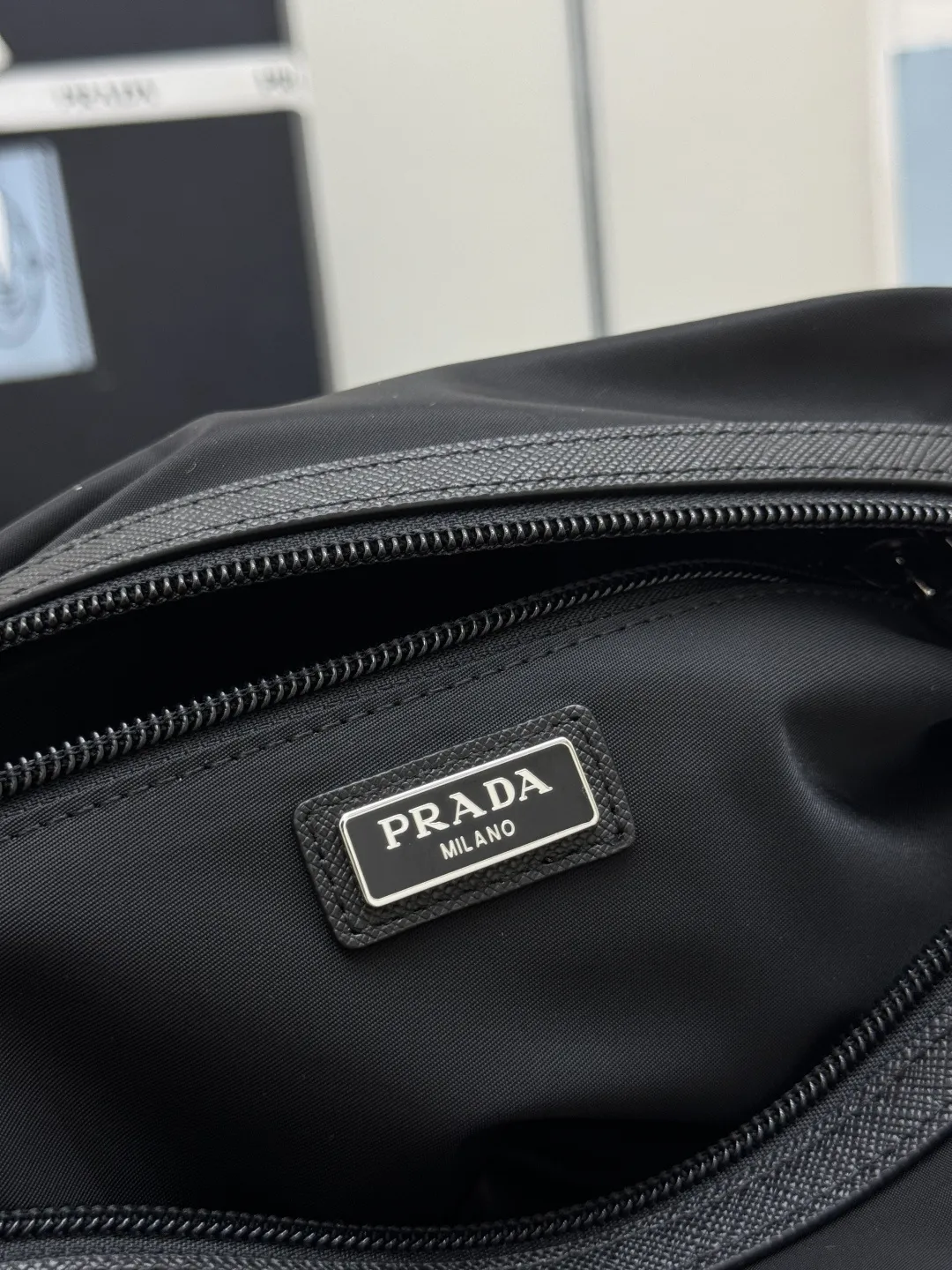 Re-Nylon Travel Pouch with Saffiano Handle D60016477 — view 9