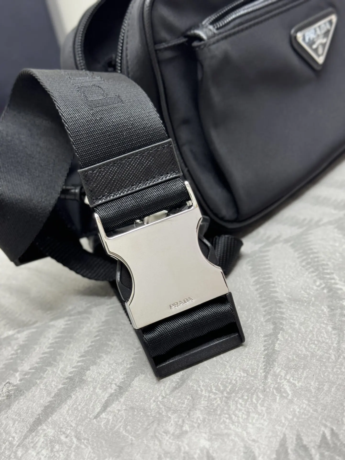 Re-Nylon Belt Bag with Leather Trim D58016478 — view 6