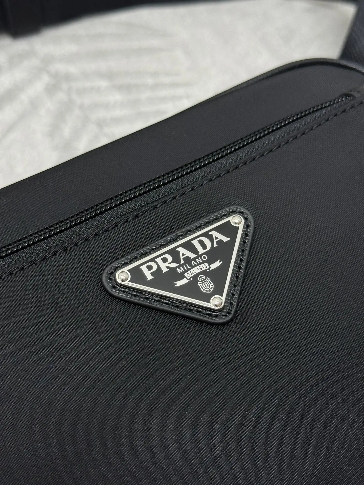 Re-Nylon Belt Bag with Leather Trim D58016478 — view 7