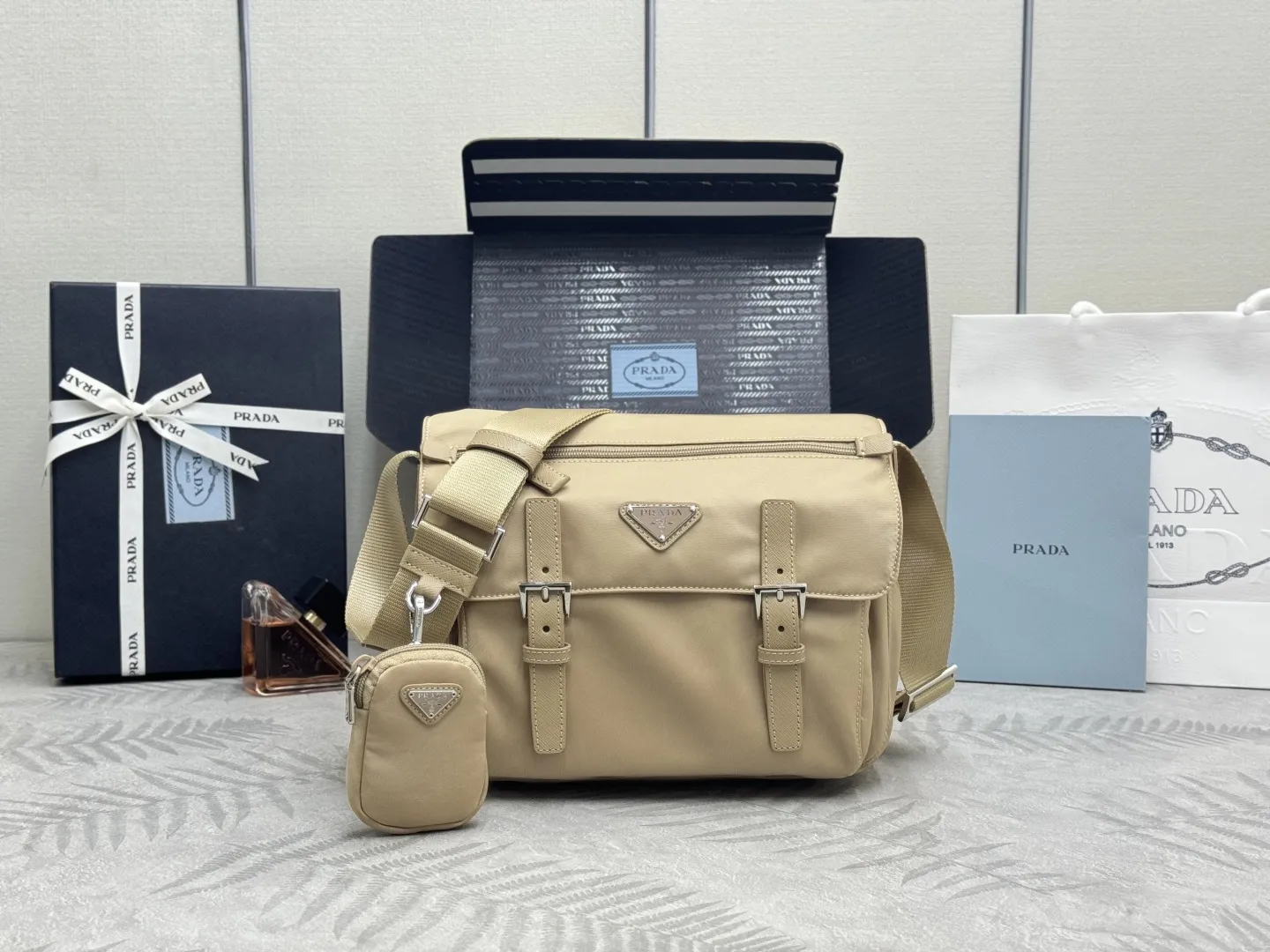 Prada Re-Nylon Crossbody Bag with Pouch D70016479