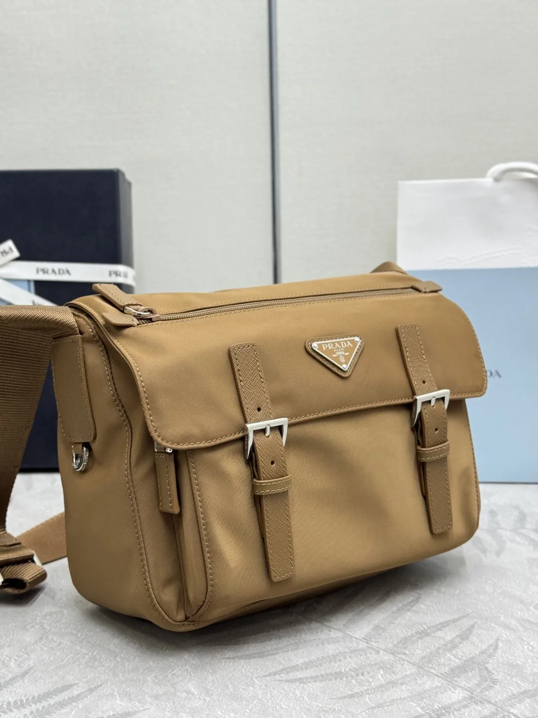 Re-Nylon Crossbody Bag with Detachable Pouch D75016480 — view 4