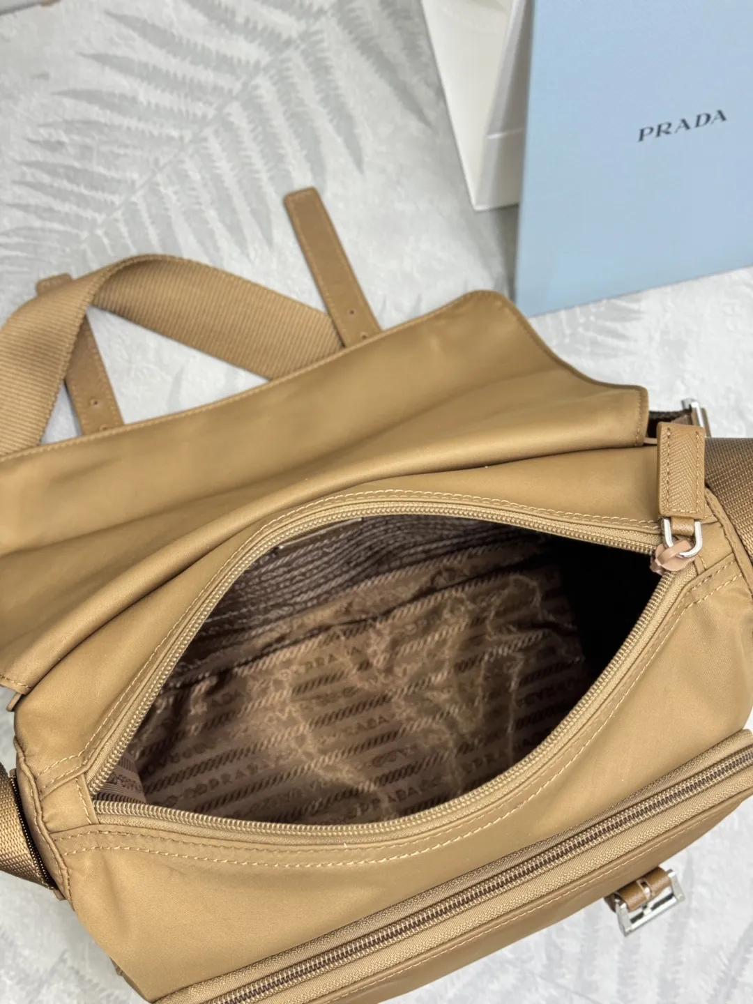 Re-Nylon Crossbody Bag with Detachable Pouch D75016480 — view 8