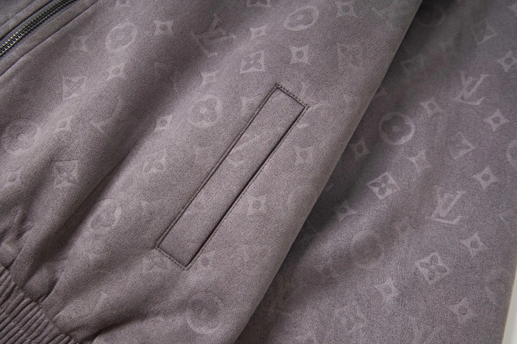 Monogram Embossed Faux Suede Bomber Jacket D29522188 — view 5