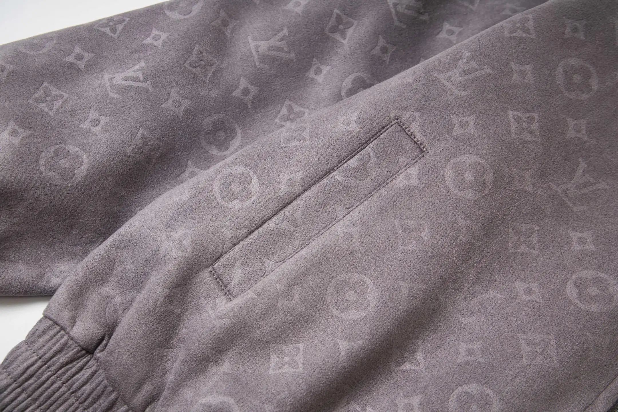 Monogram Embossed Faux Suede Bomber Jacket D29522188 — view 7