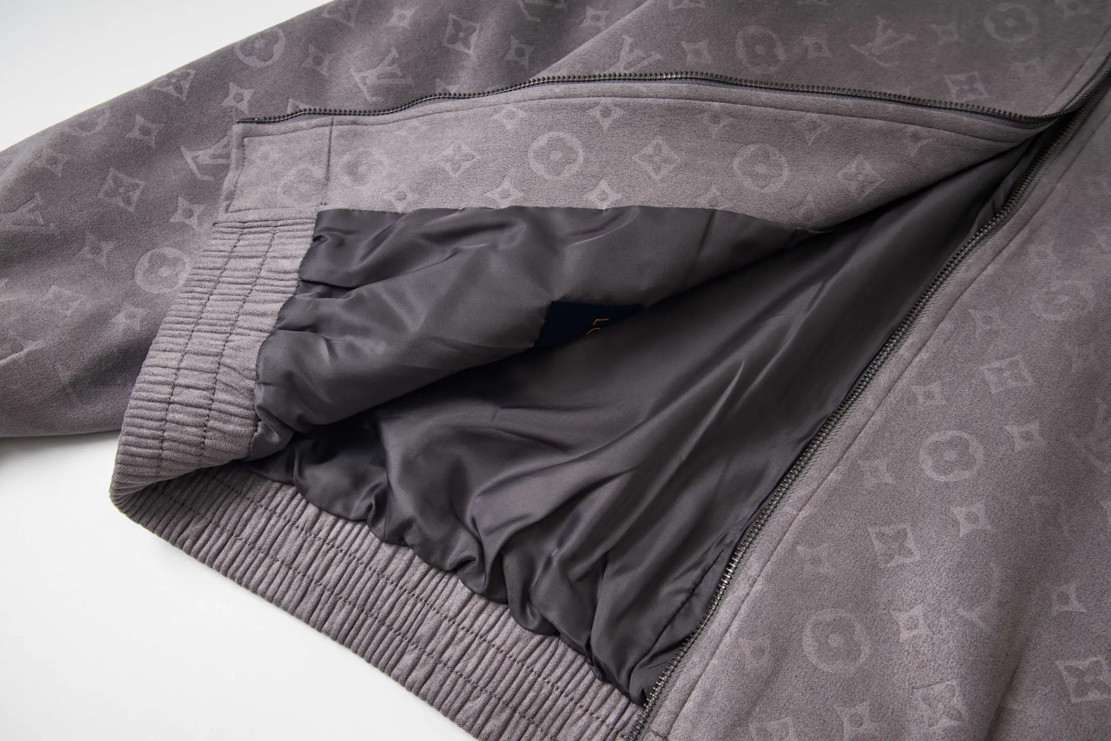 Monogram Embossed Faux Suede Bomber Jacket D29522188 — view 9