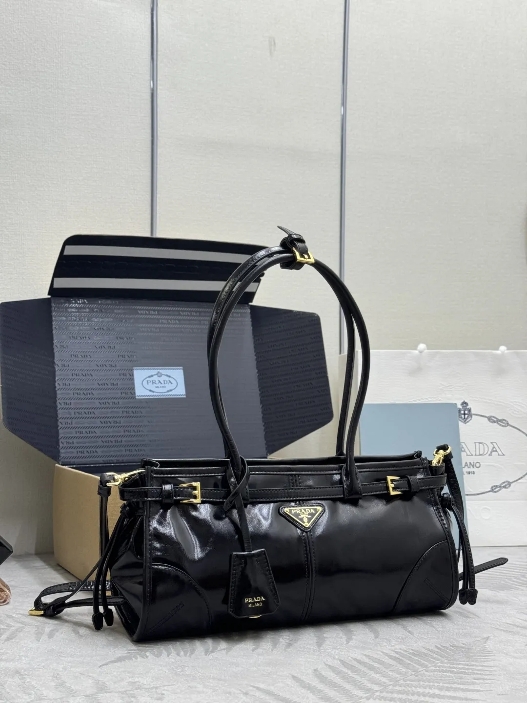 Soft Lux Leather Top-Handle Bag D104017742