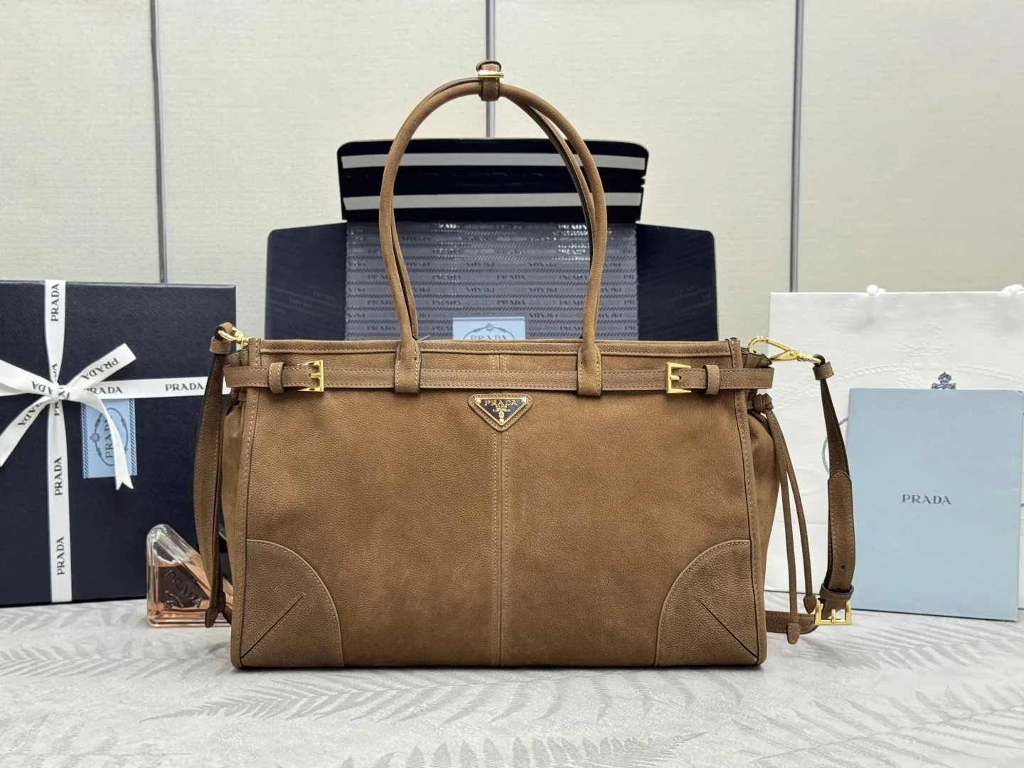 Soft Lux Suede Top-Handle & Crossbody Bag D108017750 — view 19