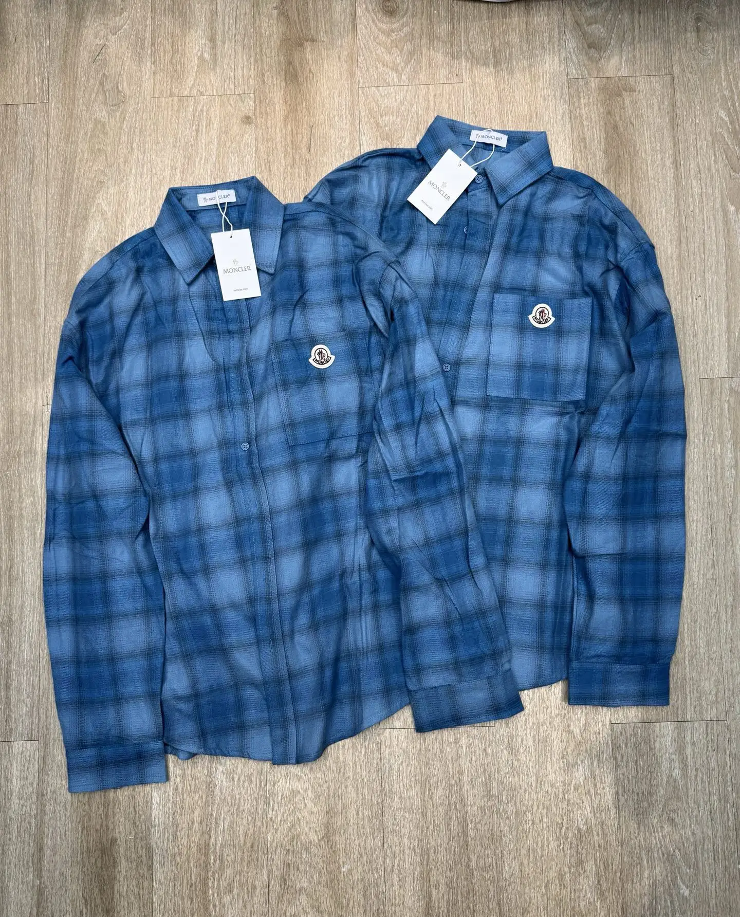 Moncler Logo-Patch Plaid Flannel Shirt D10915677