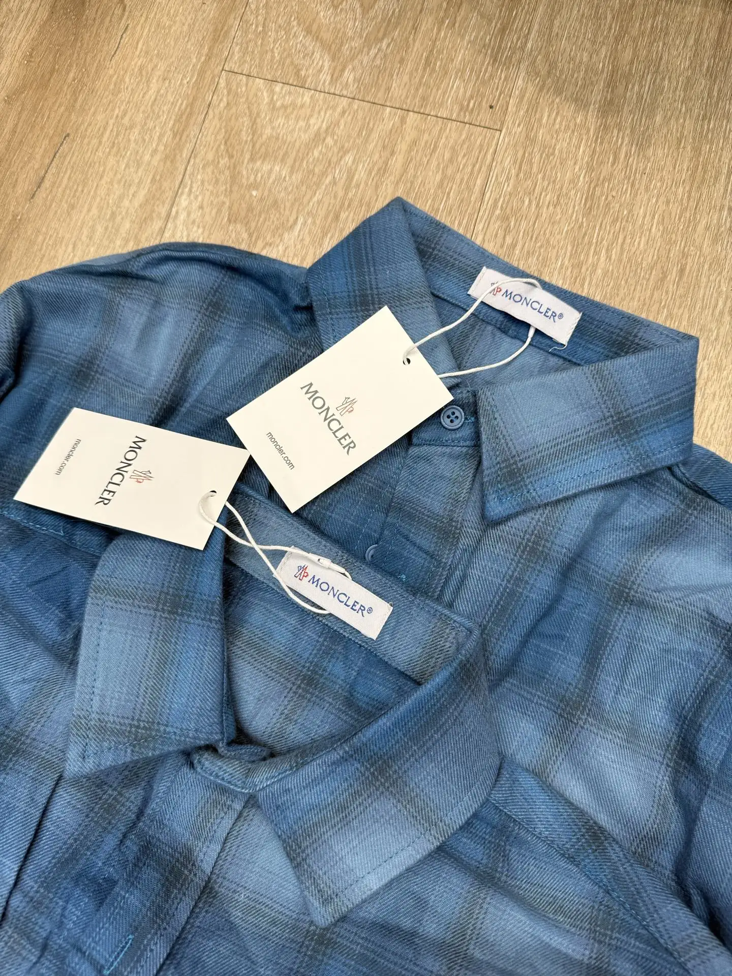 Moncler Logo-Patch Plaid Flannel Shirt D10915677 — view 4
