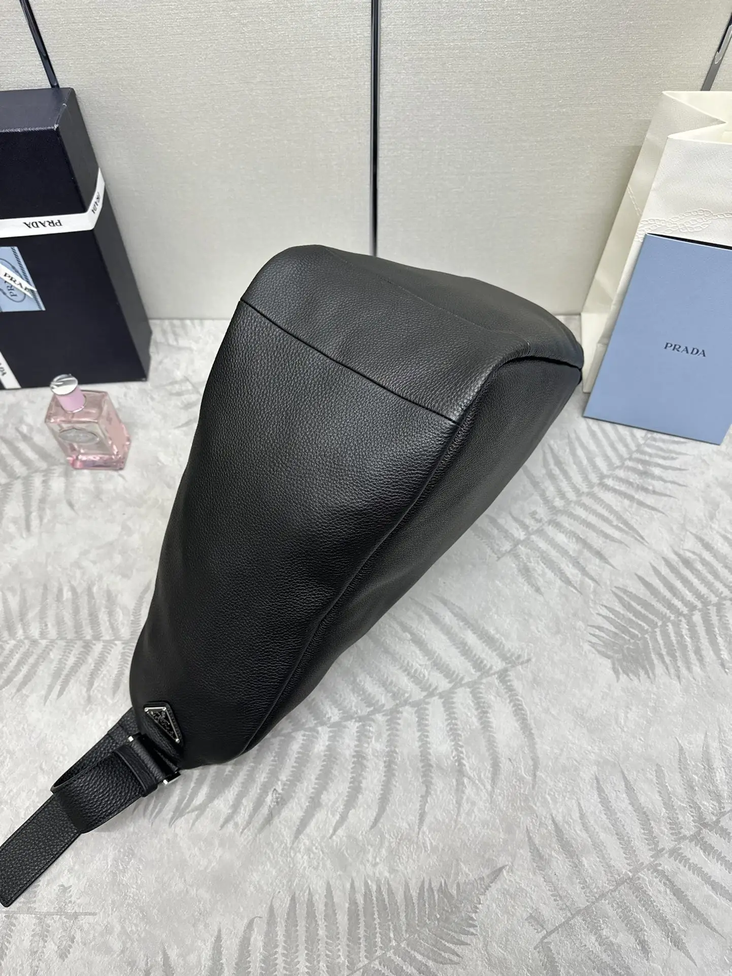 Triangle Leather Crossbody Bag D114017741 — view 4