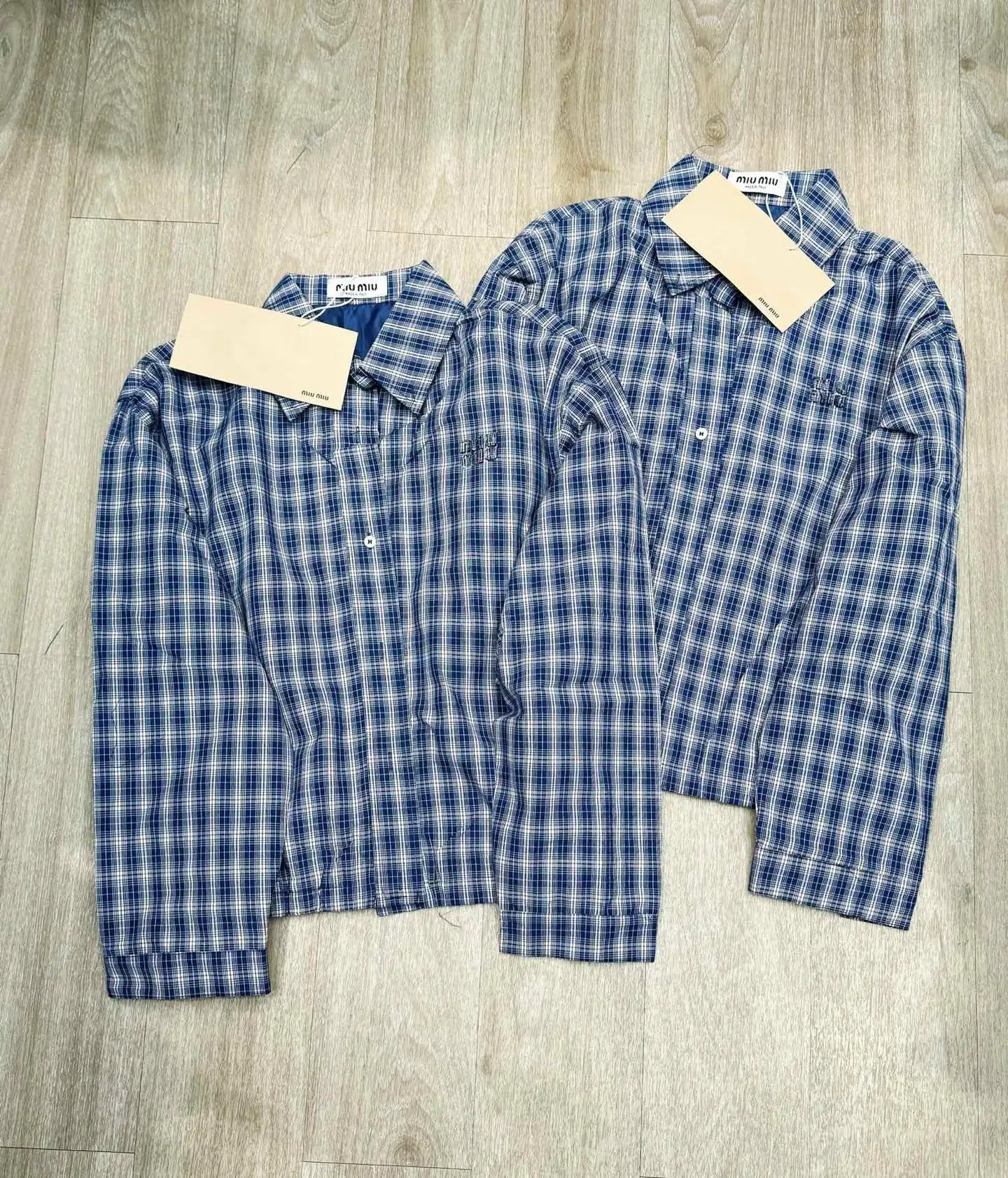 Logo-Embroidered Checked Cotton Jacket D11915684