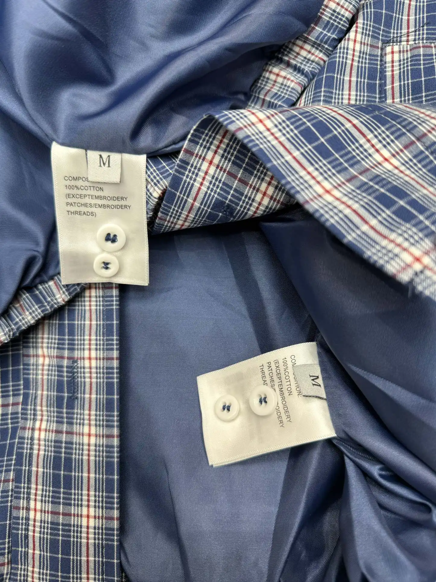 Logo-Embroidered Checked Cotton Jacket D11915684 — view 4