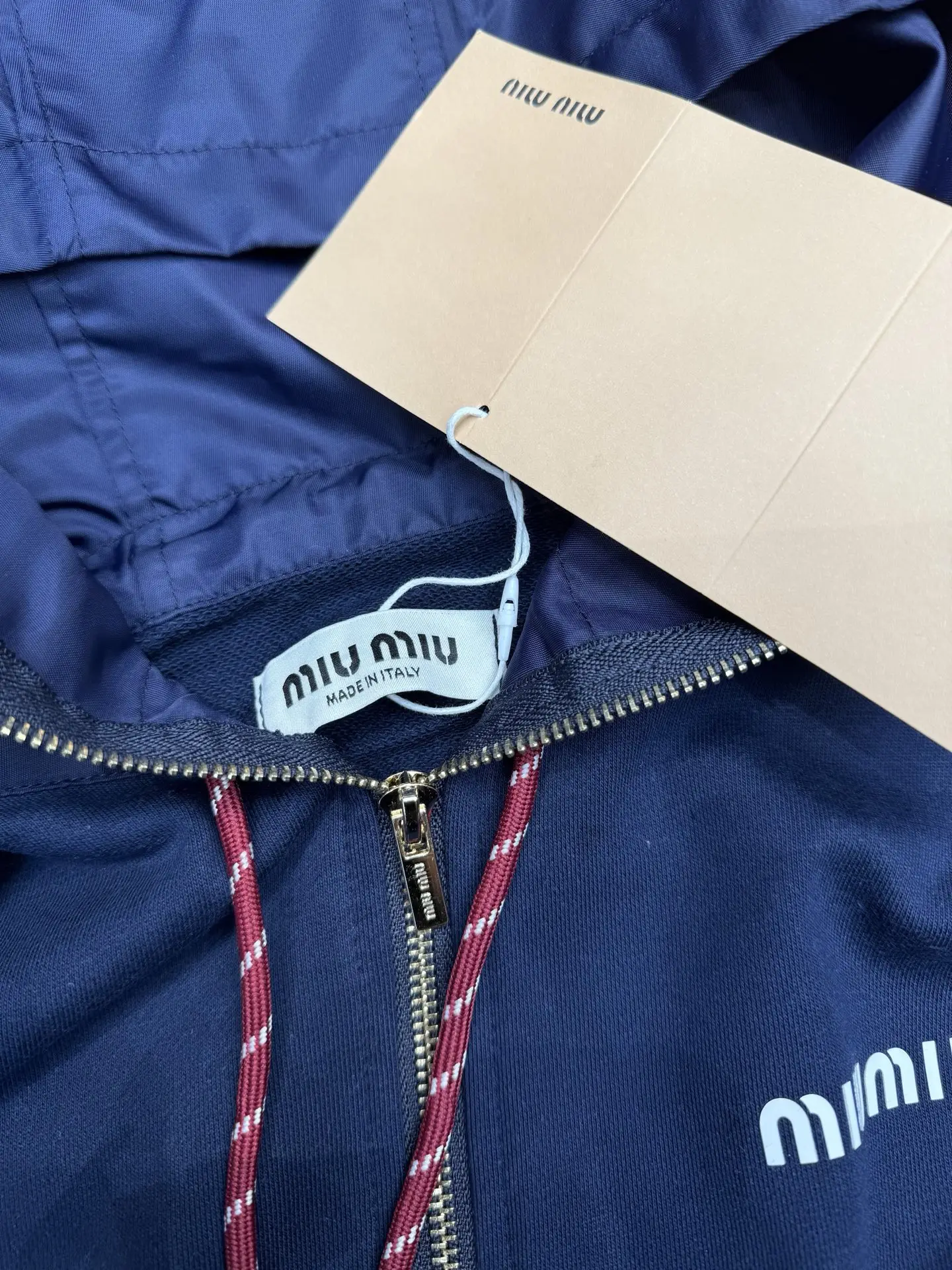 Logo Embroidered Zip-Up Hoodie D11915678 — view 2