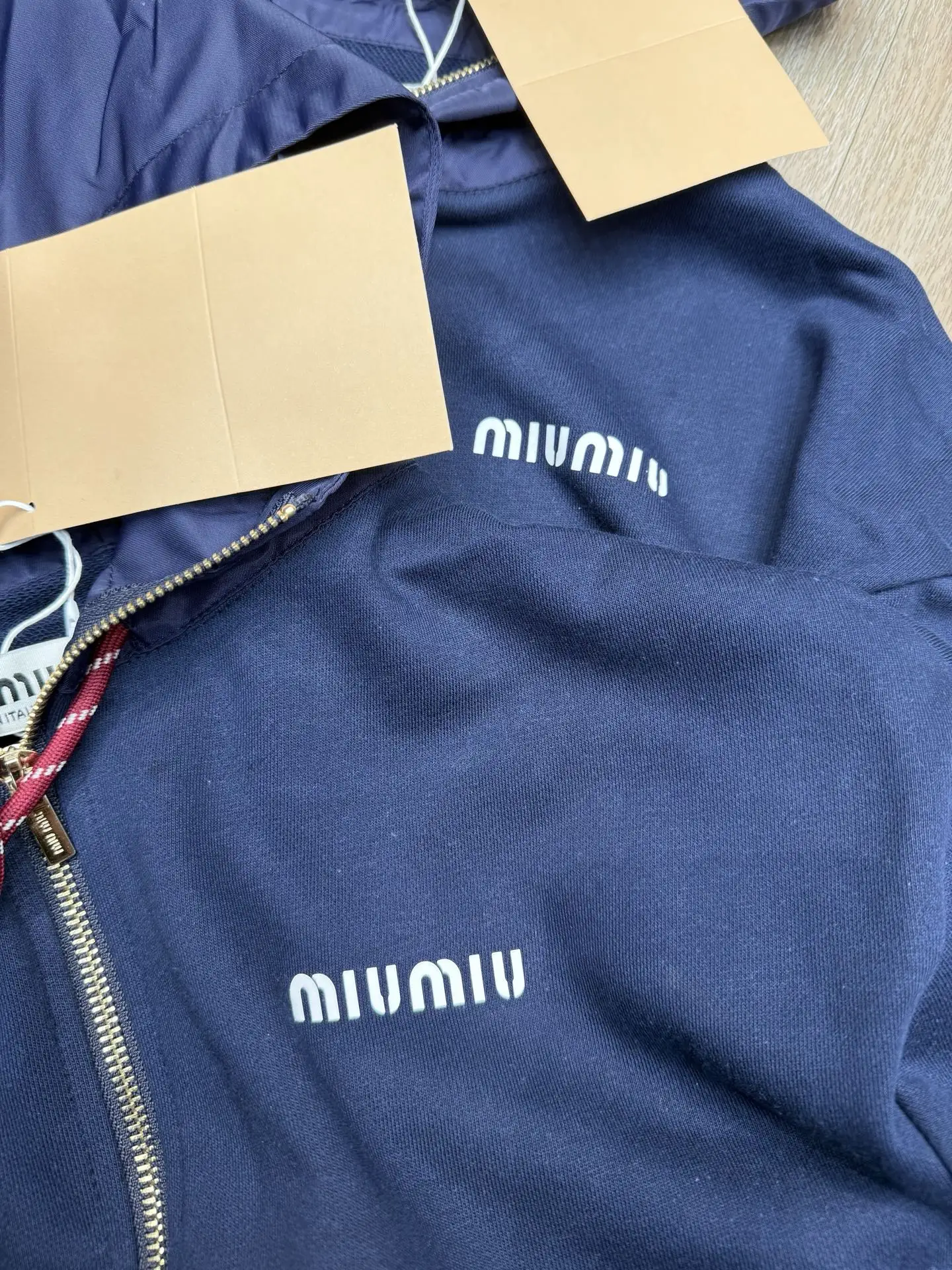 Logo Embroidered Zip-Up Hoodie D11915678 — view 3