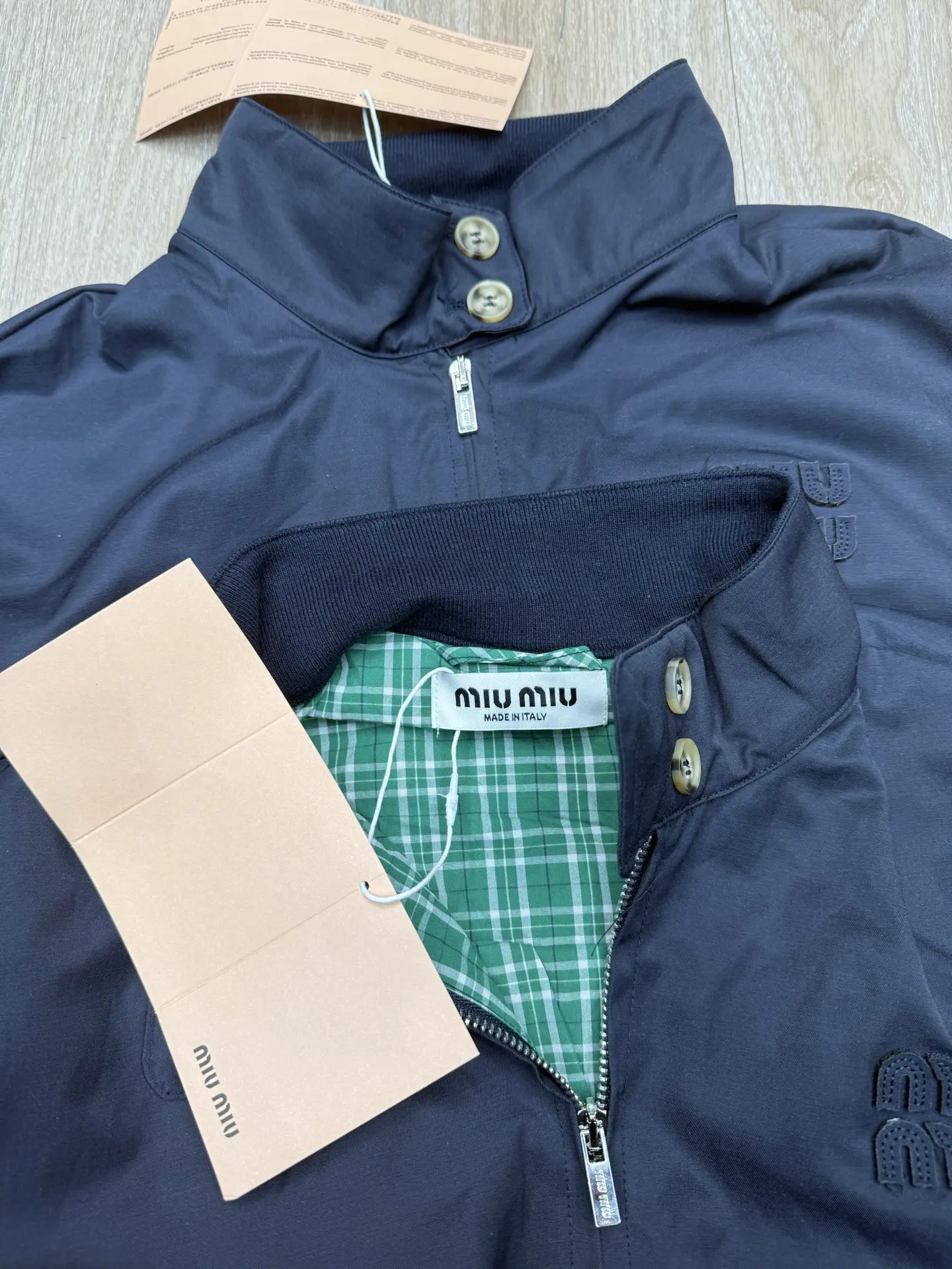 Embroidered Logo Harrington Bomber Jacket D12915676 — view 2