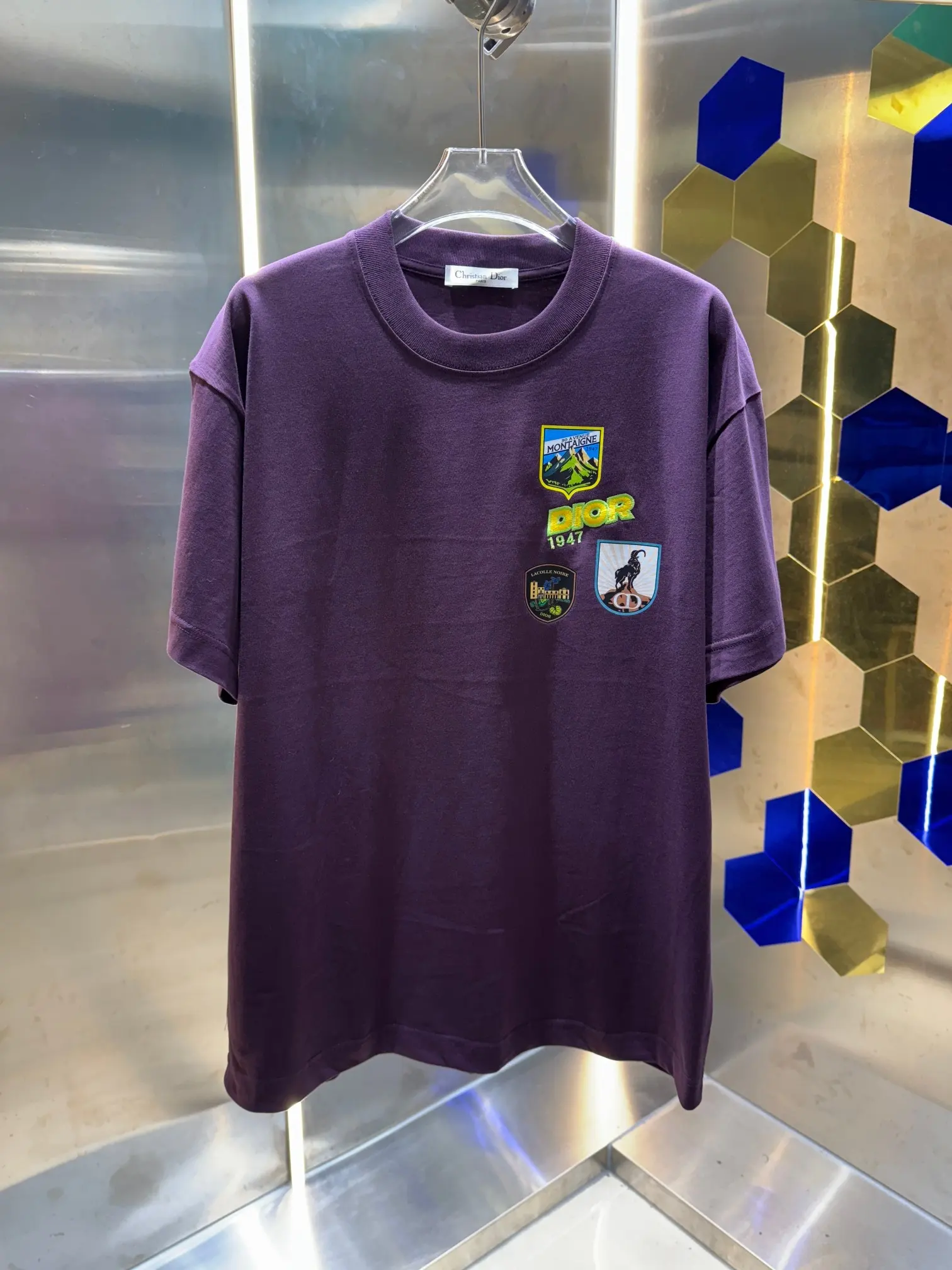 Logo Patch Embroidered Cotton T-Shirt D13512988