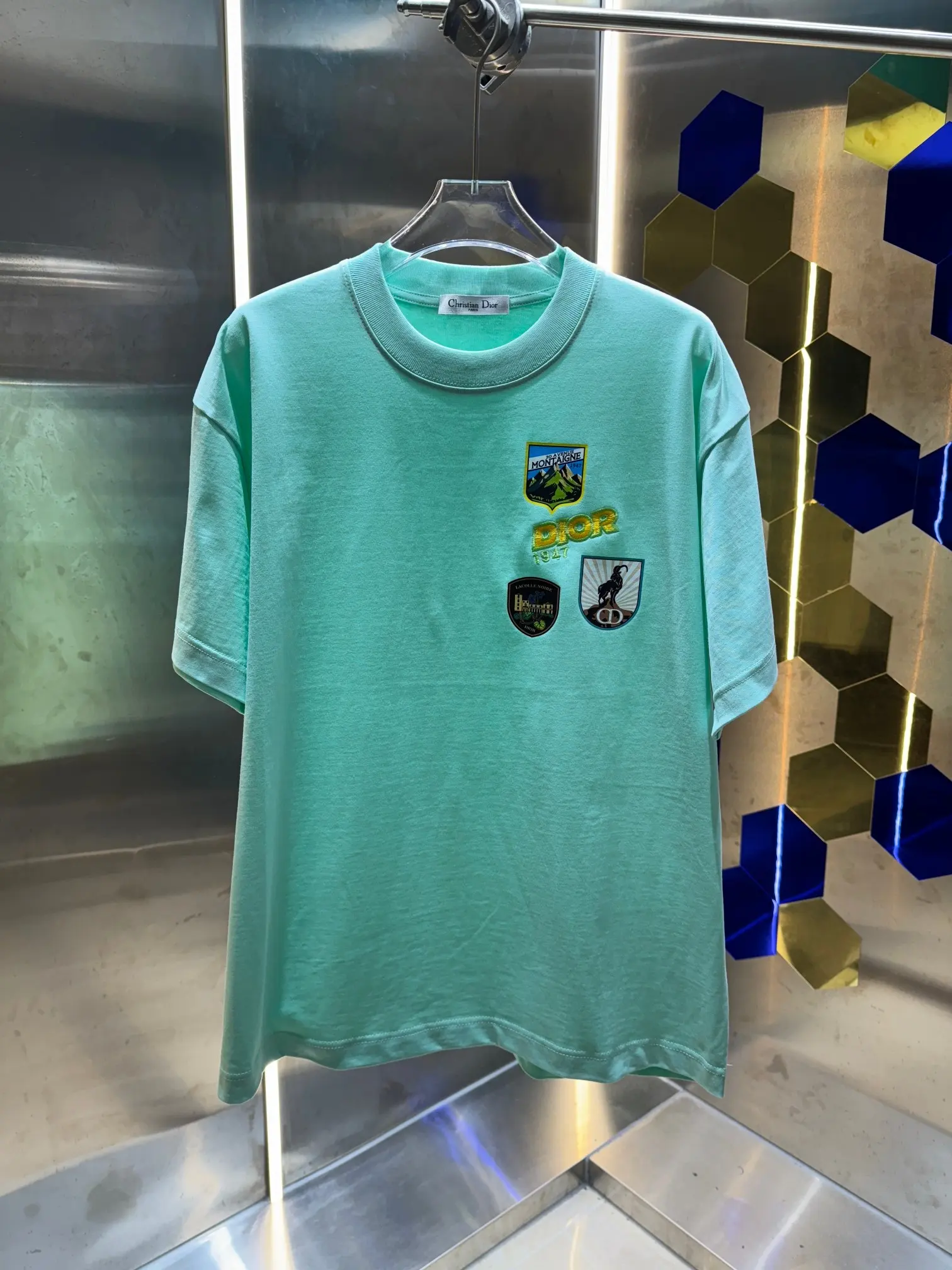 Logo Patch Embroidered Cotton T-Shirt D13512987