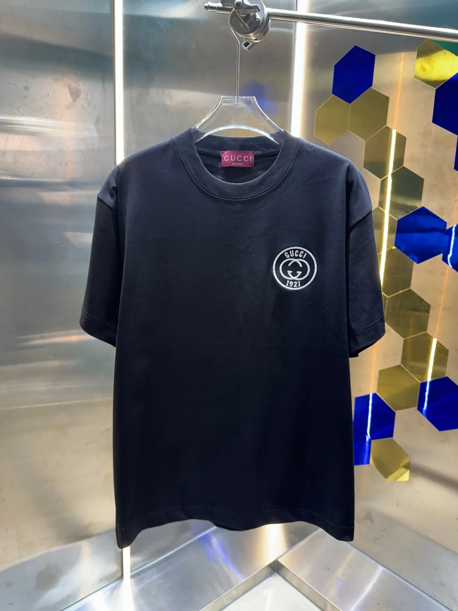 Interlocking G Embroidered Cotton T-Shirt D13512977