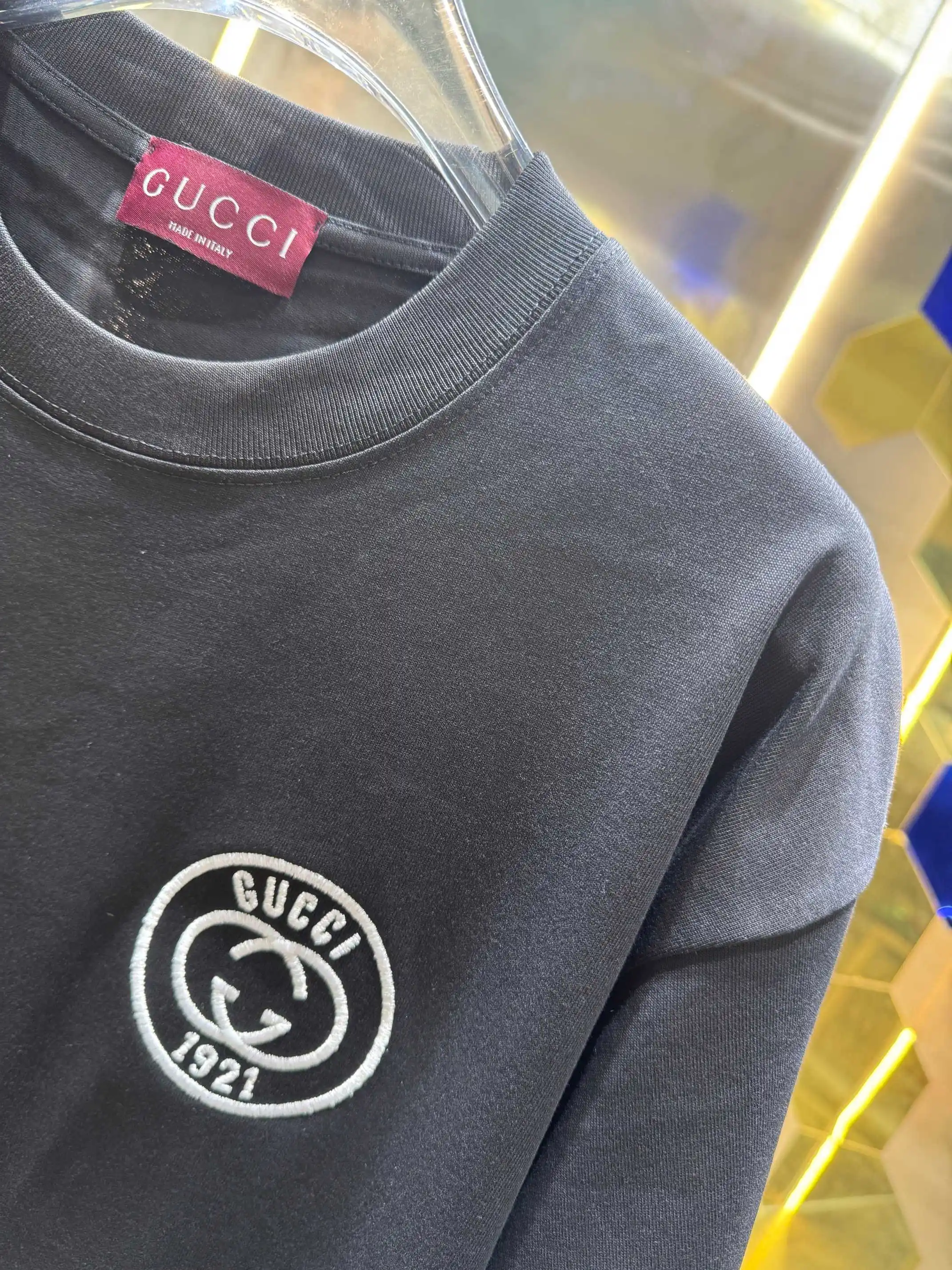 Interlocking G Embroidered Cotton T-Shirt D13512977 — view 3