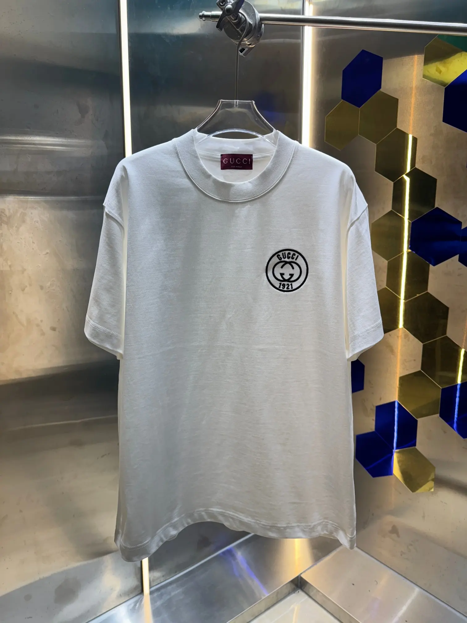 Interlocking G Embroidered Cotton T-Shirt D13512978