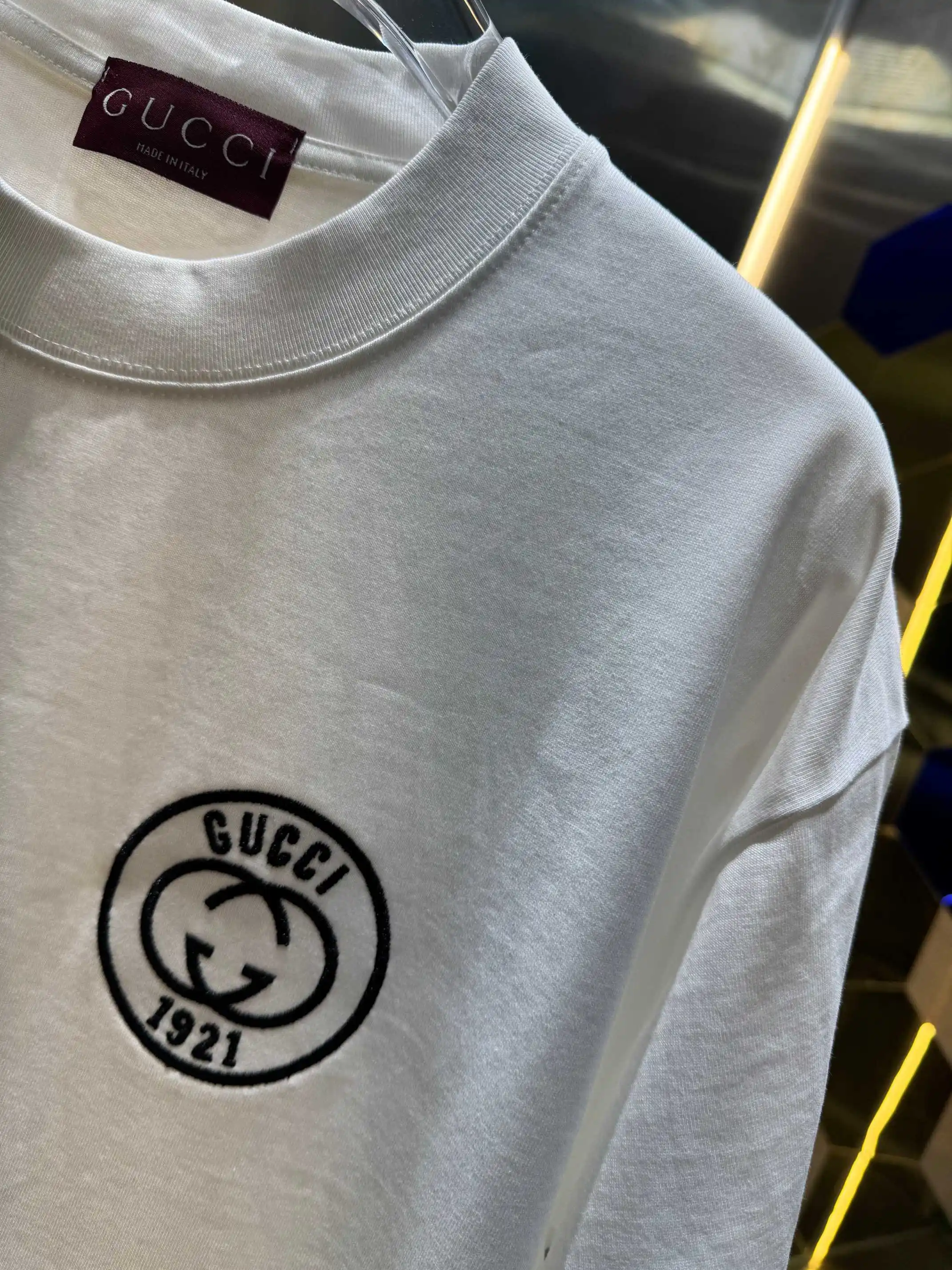 Interlocking G Embroidered Cotton T-Shirt D13512978 — view 3