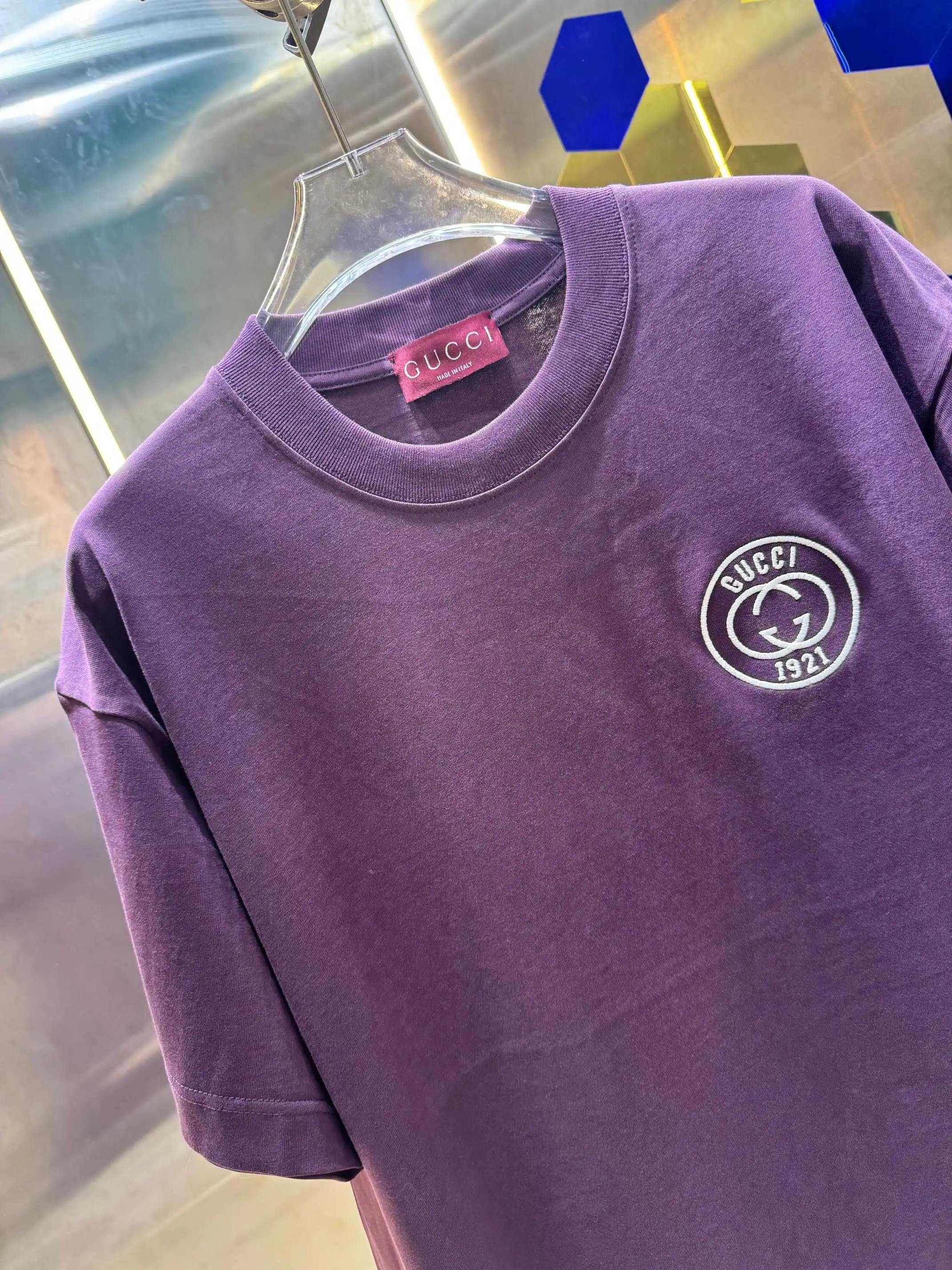 Interlocking G Embroidered Cotton T-Shirt D13512980 — view 2