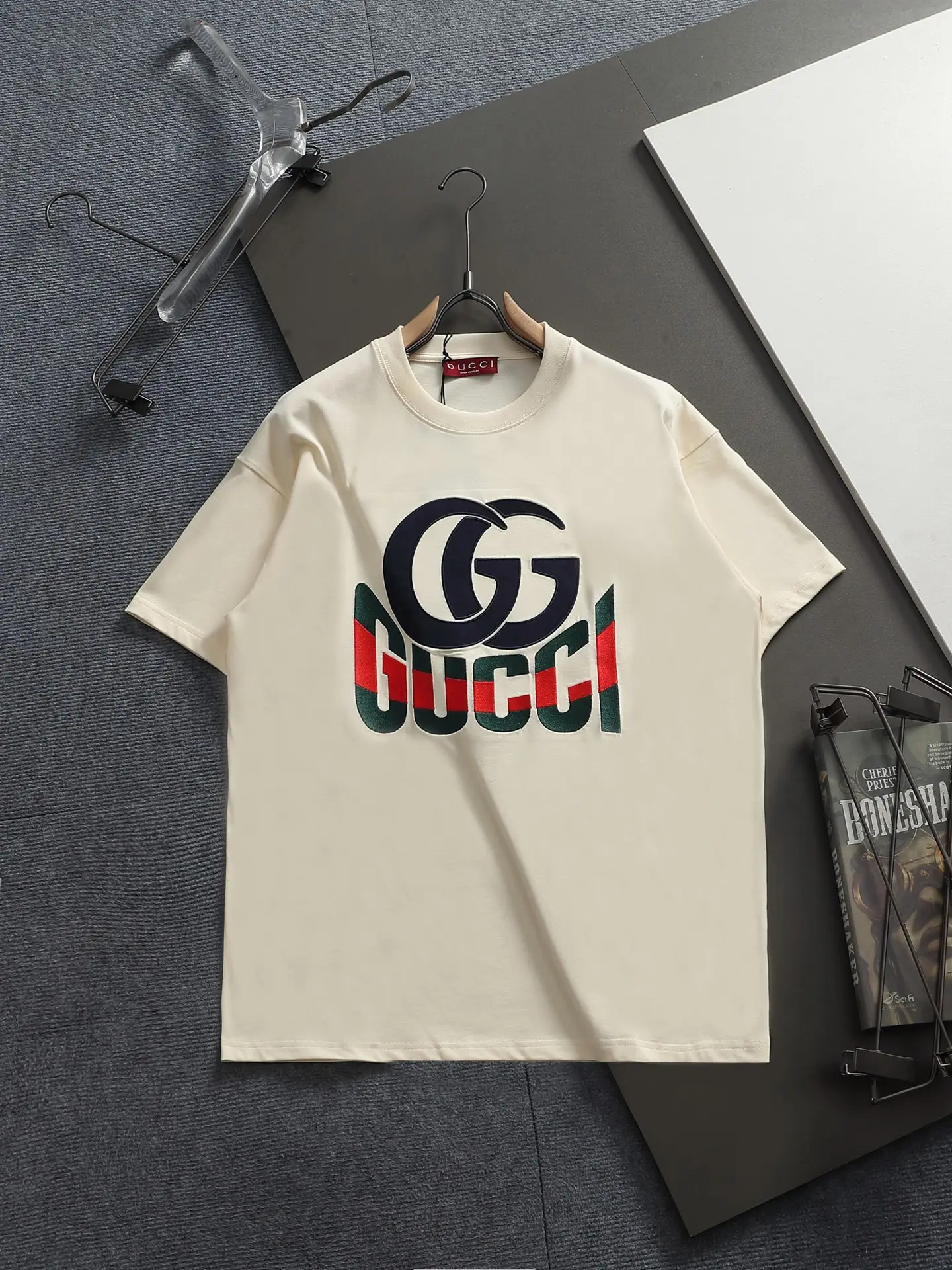 Interlocking G Embroidered Cotton T-Shirt D13513272
