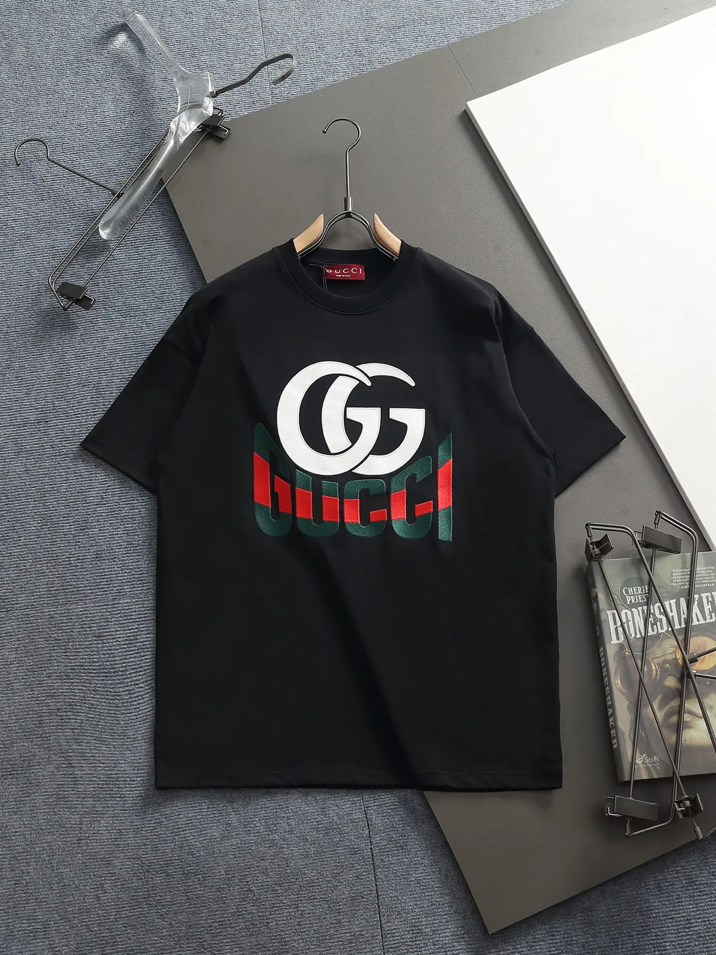 Interlocking G Embroidered Cotton T-Shirt D13513271