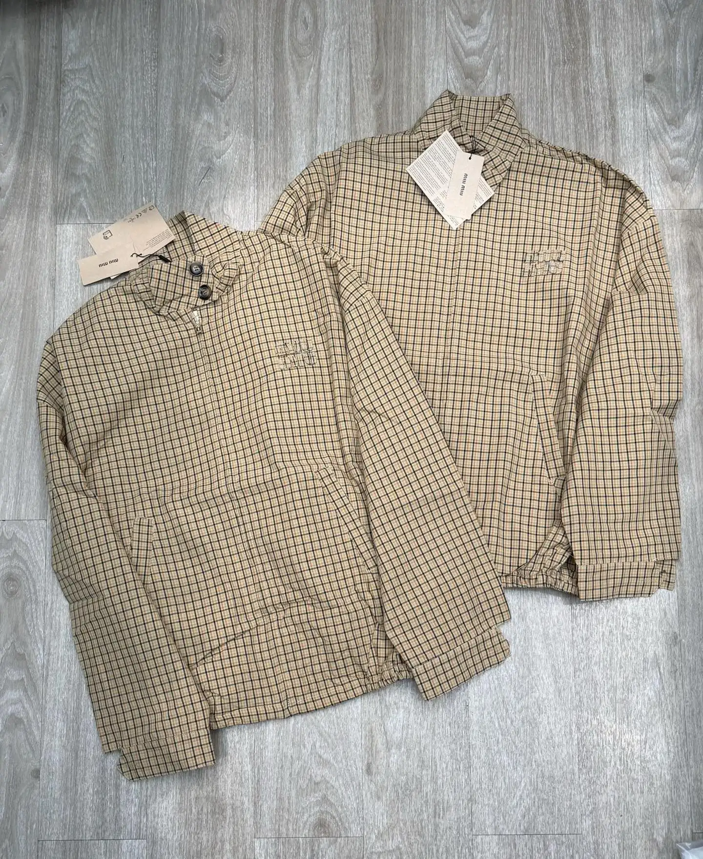 Check Wool Harrington Jacket D13915681