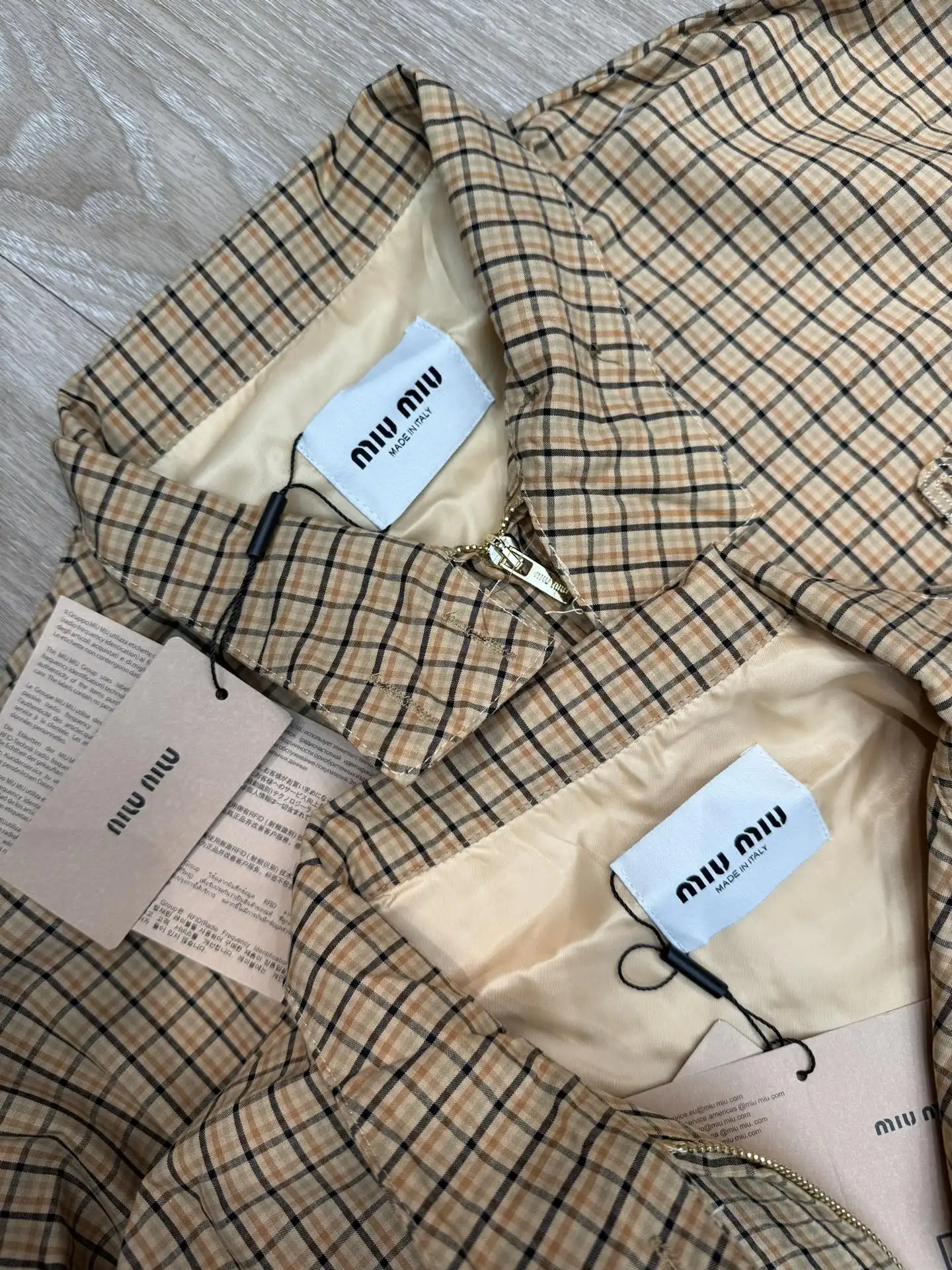 Check Wool Harrington Jacket D13915681 — view 2