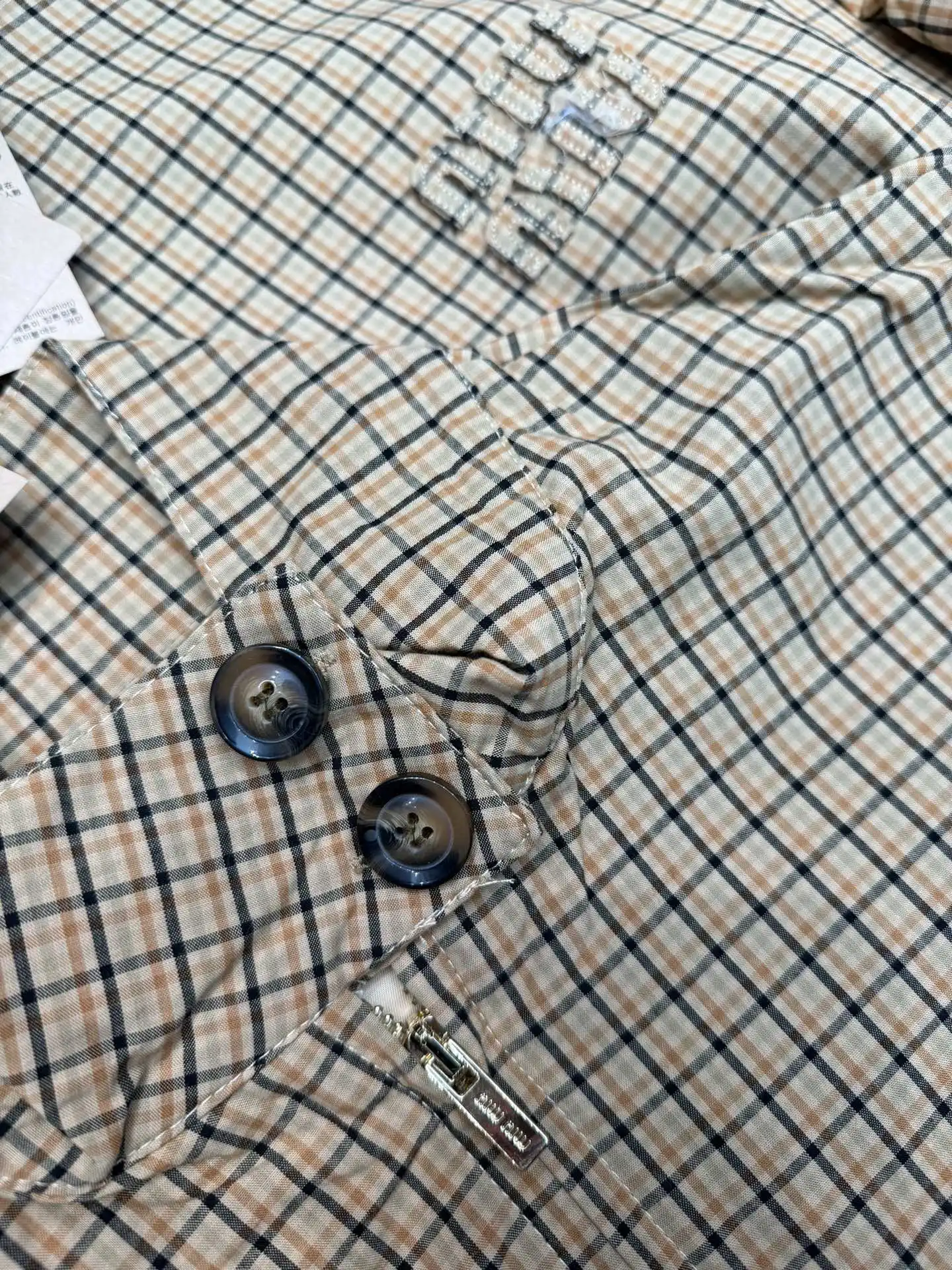 Check Wool Harrington Jacket D13915681 — view 3