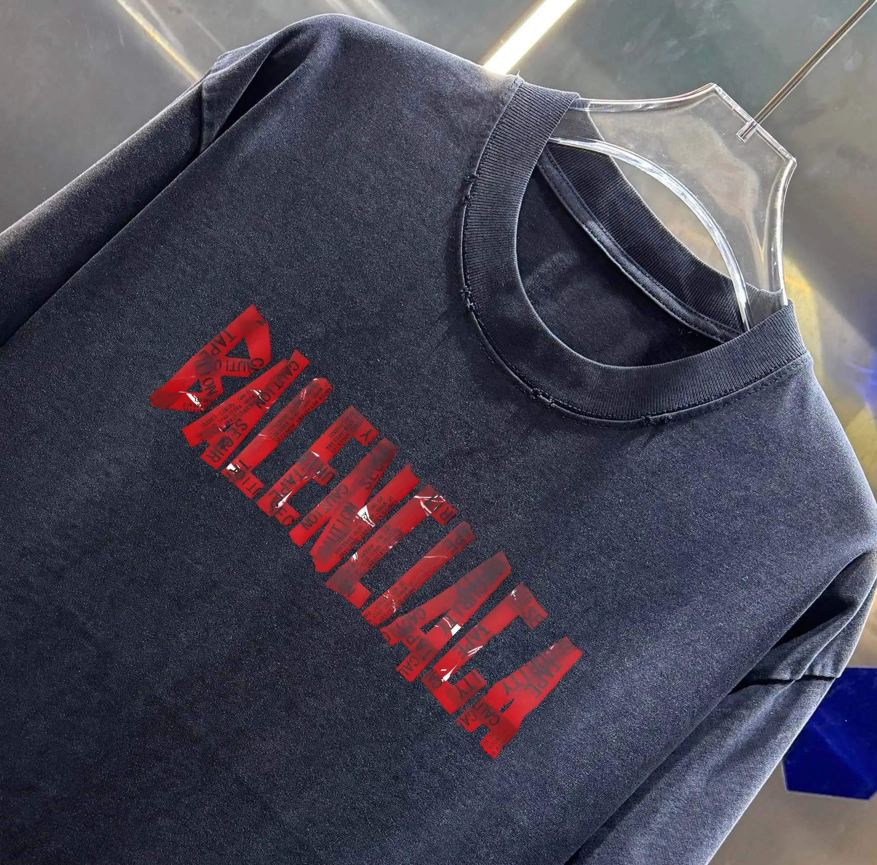 Logo Print Washed Cotton T-Shirt D14013002 — view 2