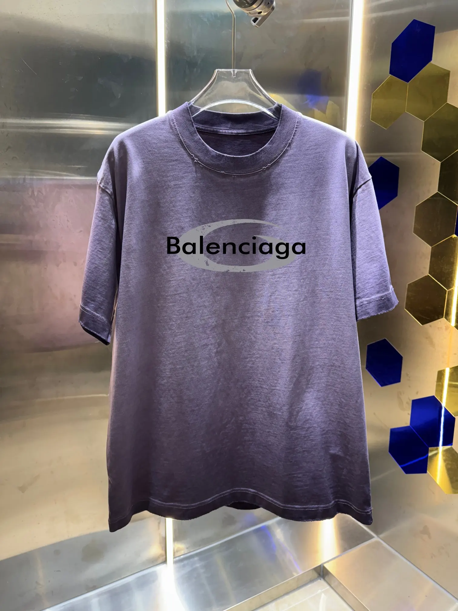 Logo-Print Distressed Washed Cotton T-Shirt D14013016