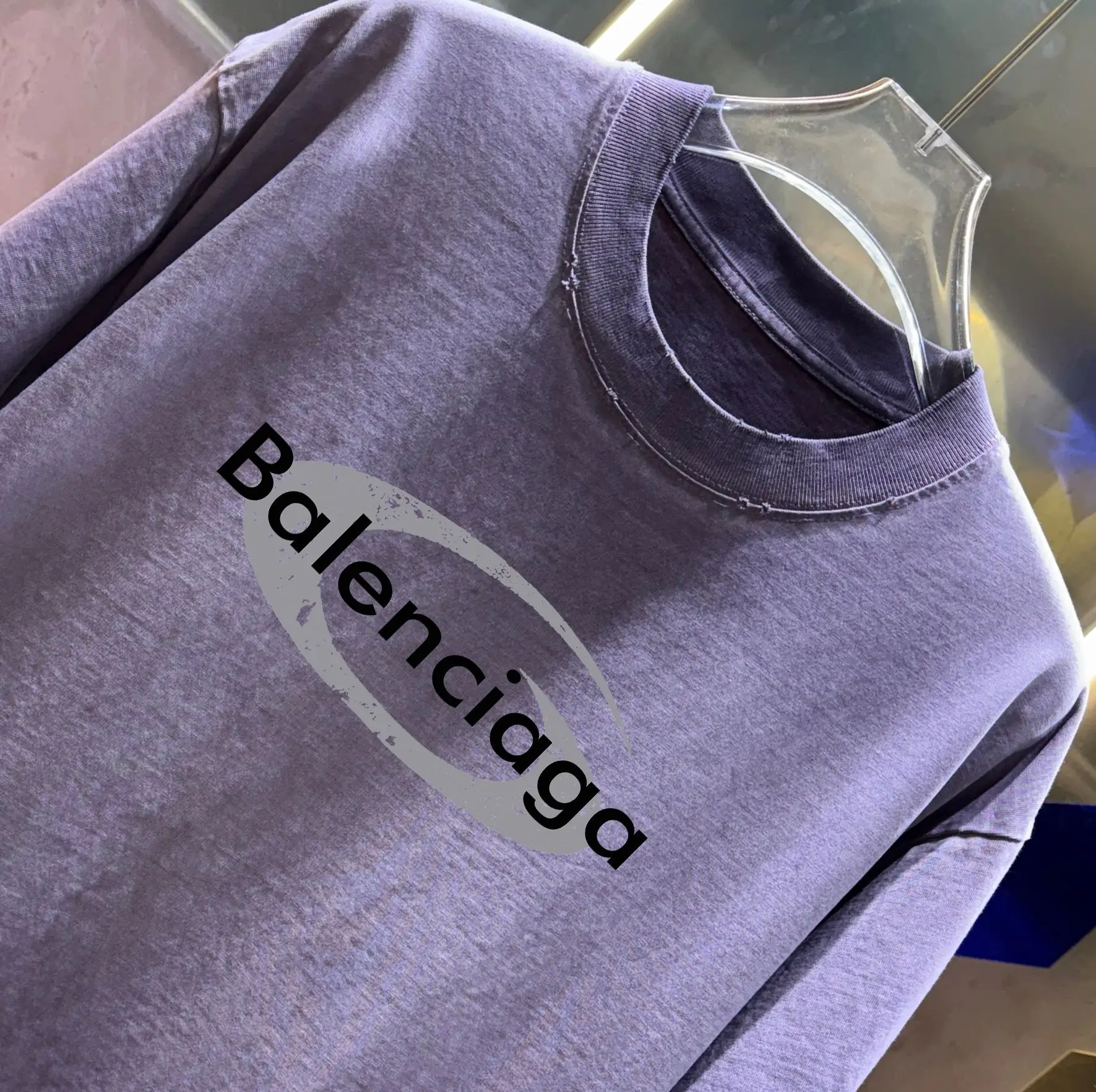 Logo-Print Distressed Washed Cotton T-Shirt D14013016 — view 2